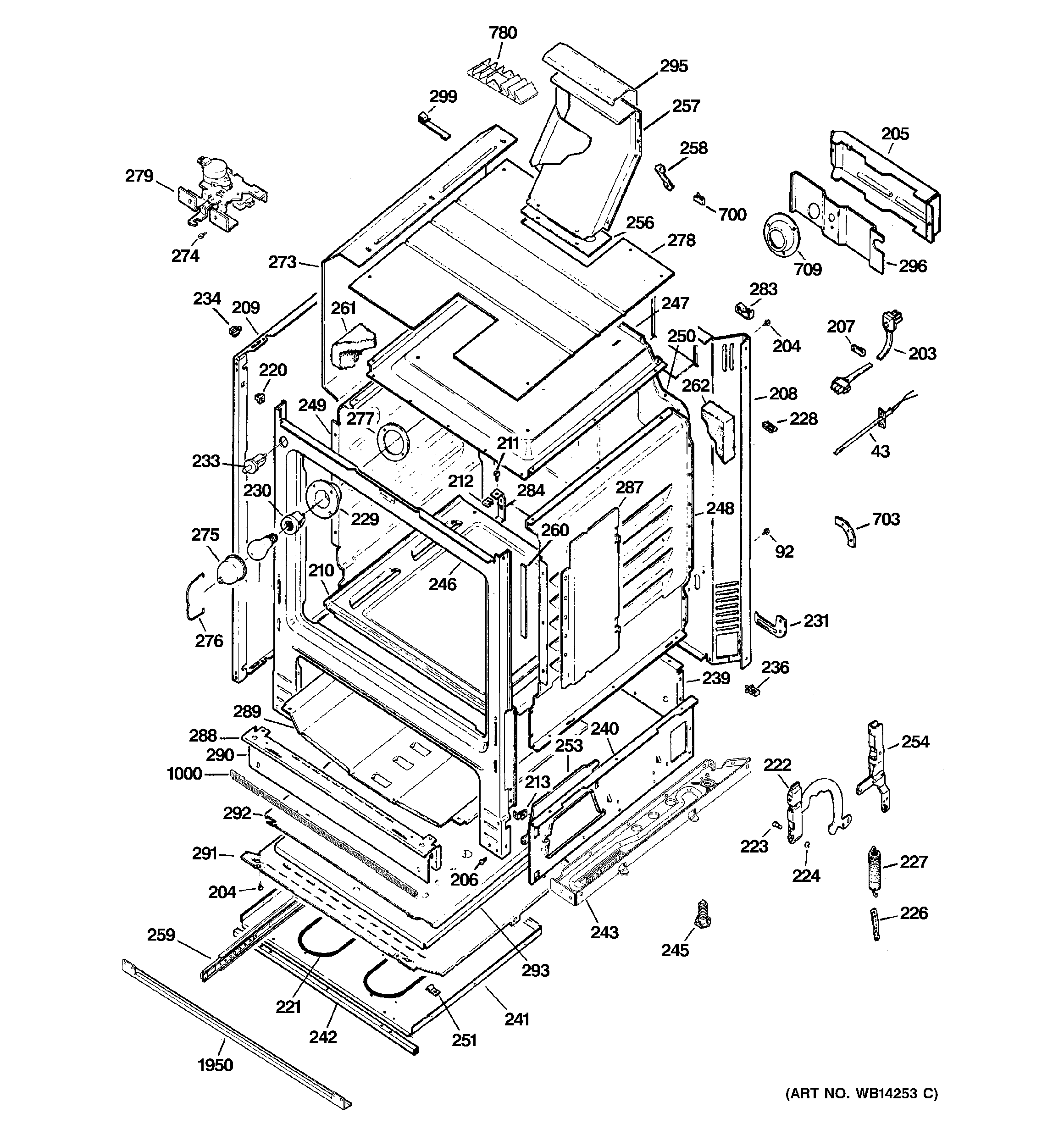 GE JGBP85DEM1WW body parts diagram