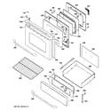 GE JGBP85SEM1SS door & drawer parts diagram