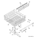 GE PDW8211N00BB upper rack assembly diagram