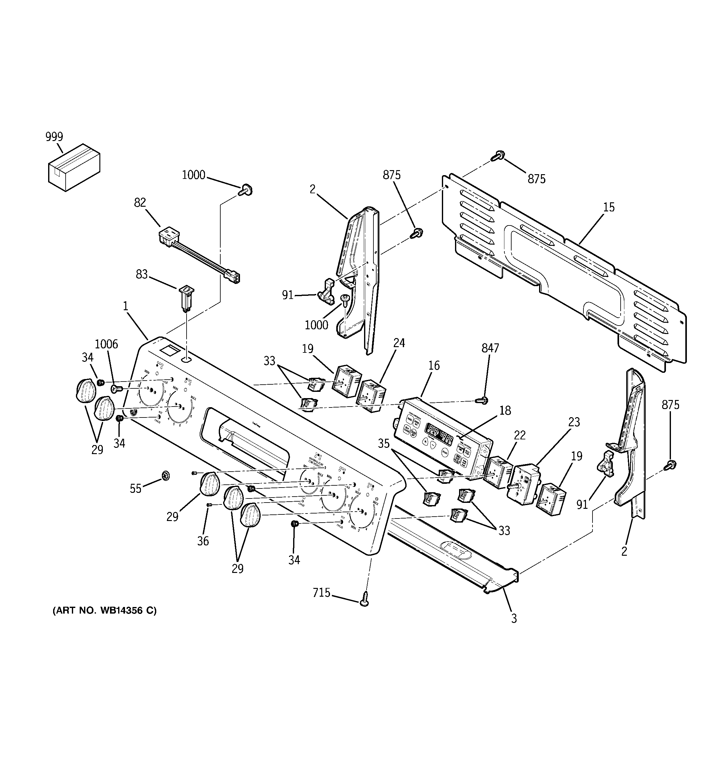 GE ECBP82SM1SS control panel diagram
