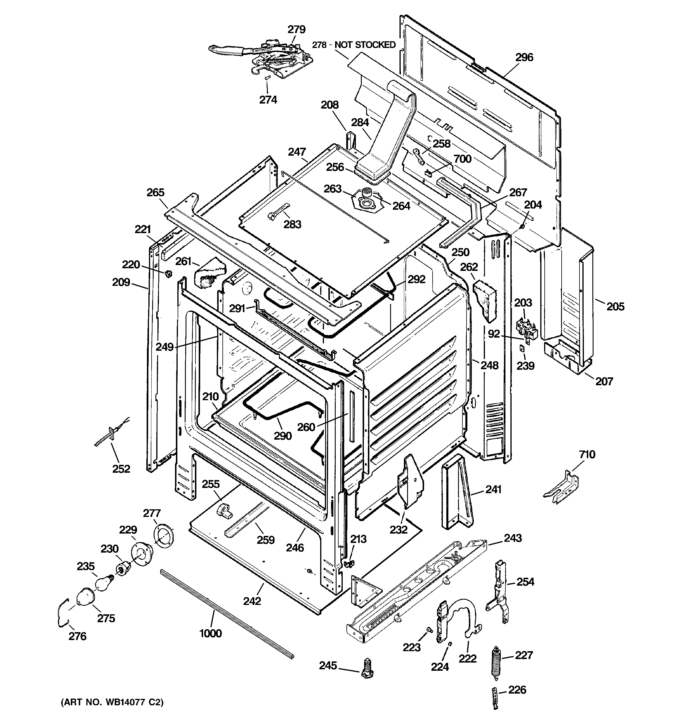 GE JBP61DM1WW body parts diagram