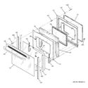 GE JCBP77DM1BB door diagram