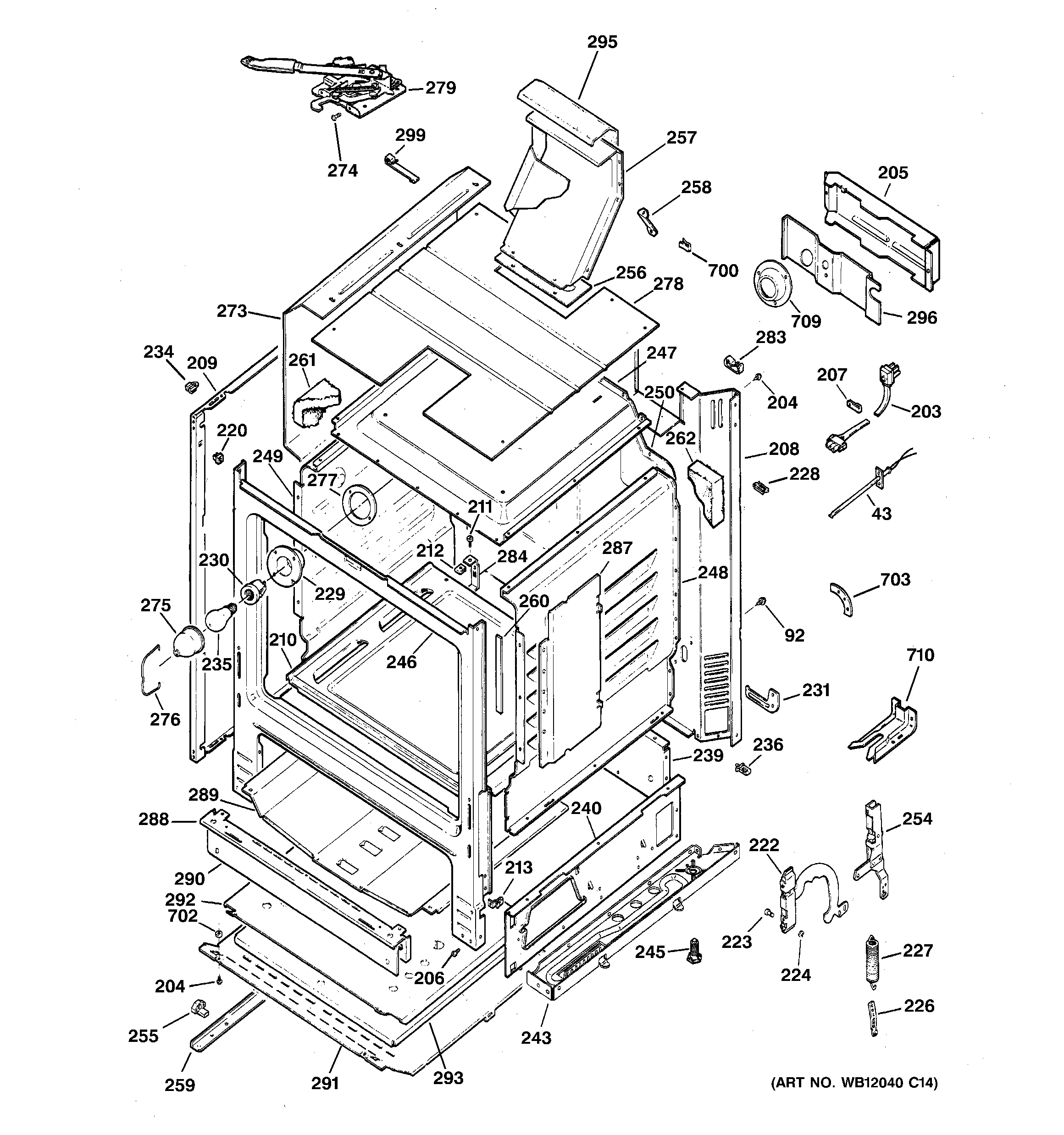 GE JGBP33SEL3SS body parts diagram