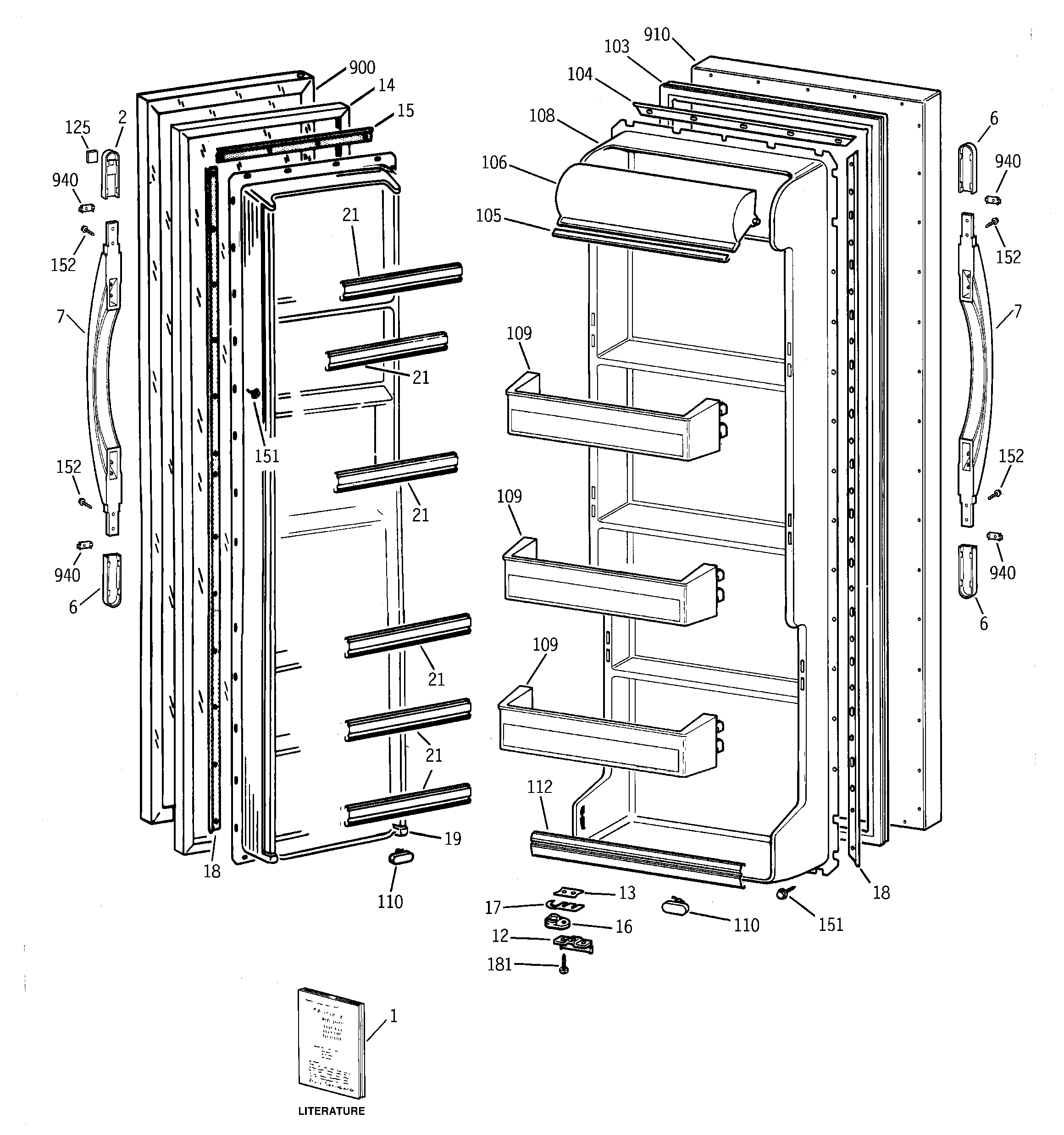 Hotpoint CST20KABEAD doors diagram