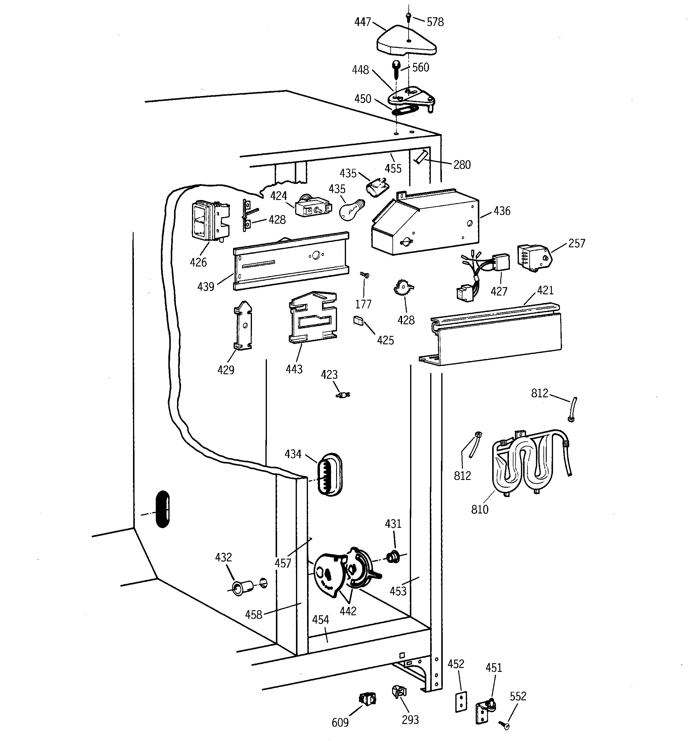 Hotpoint CSM22GRDAWW fresh food section diagram