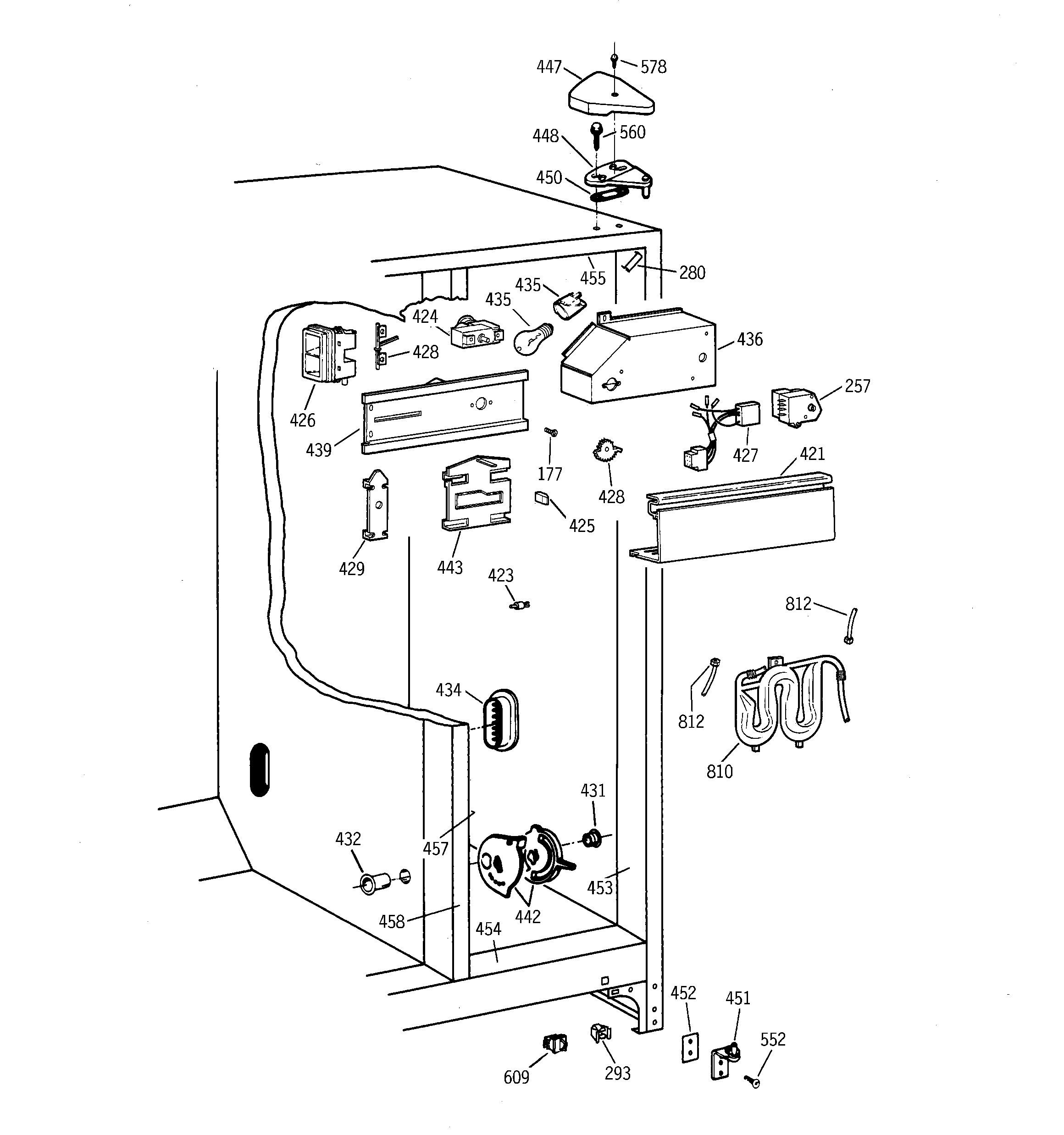 Hotpoint CSX26MRDAWW fresh food section diagram