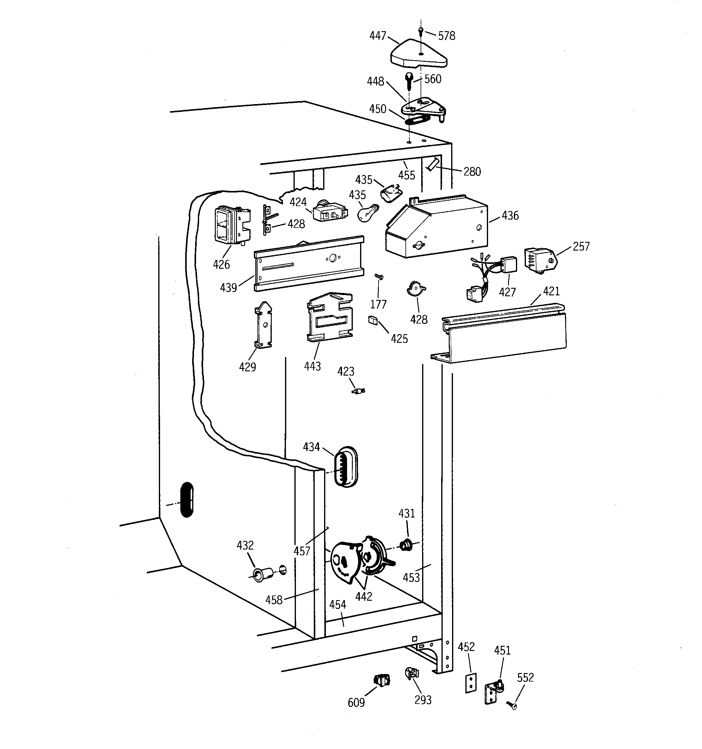 Hotpoint CSX20BABKAD fresh food section diagram