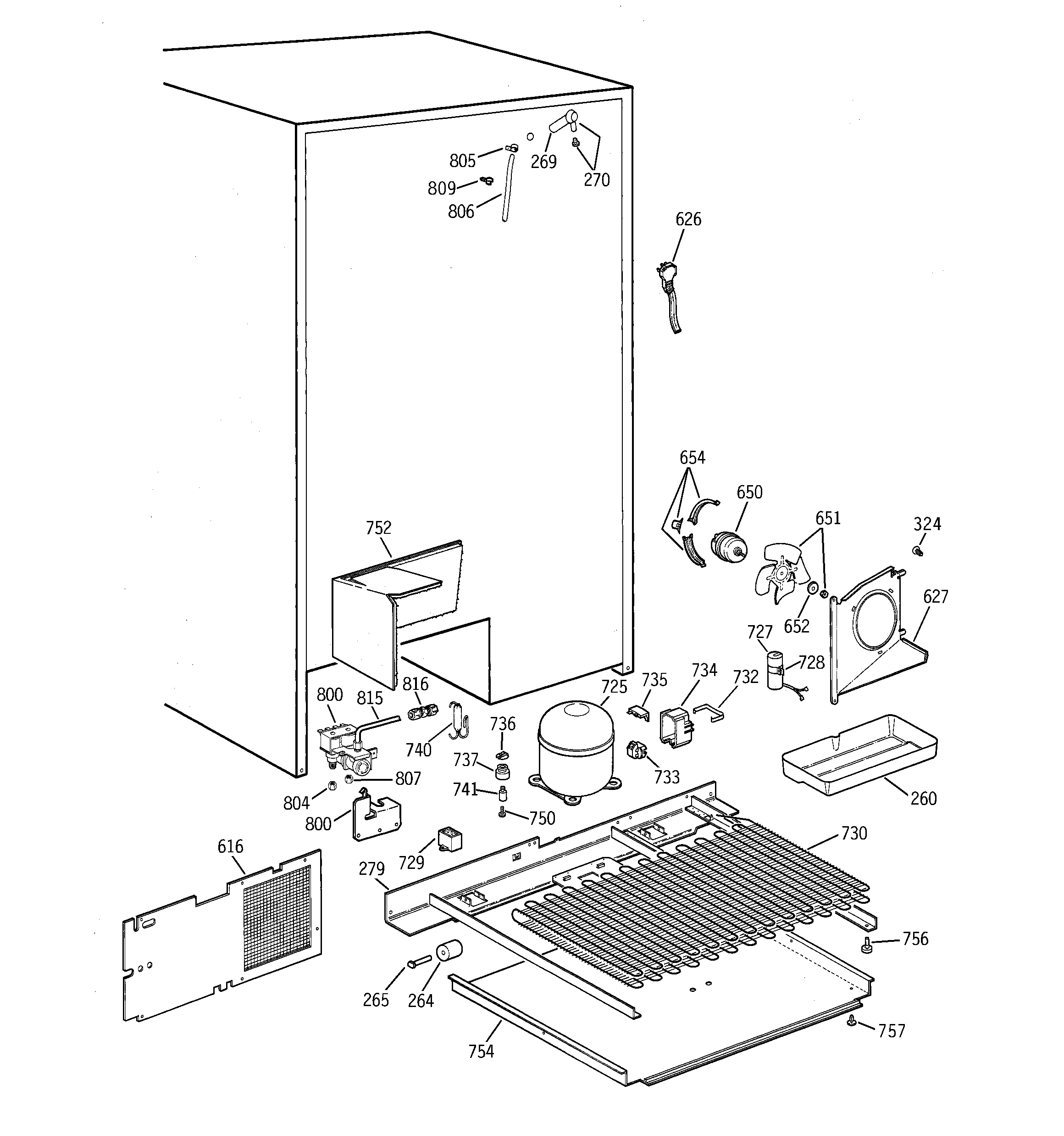 Hotpoint CSK30DRBGAA unit parts diagram