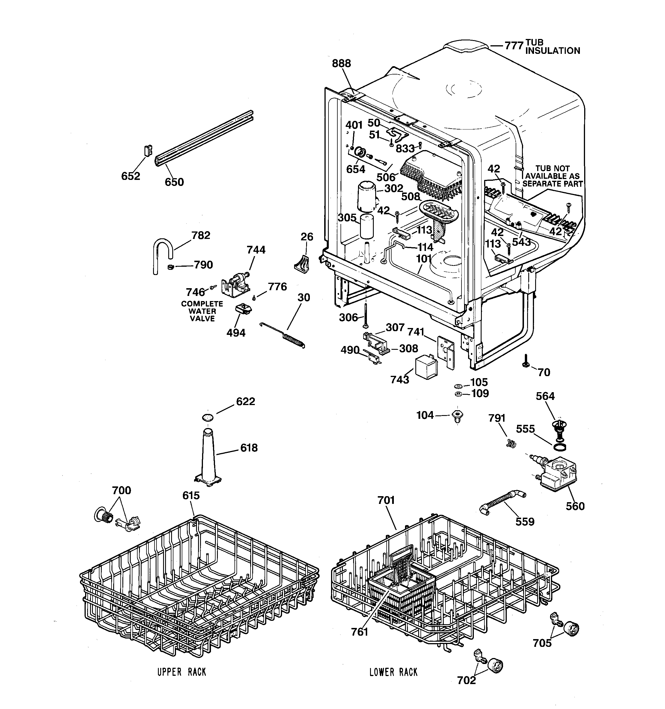 Hotpoint HDA3430Z07WW body parts diagram