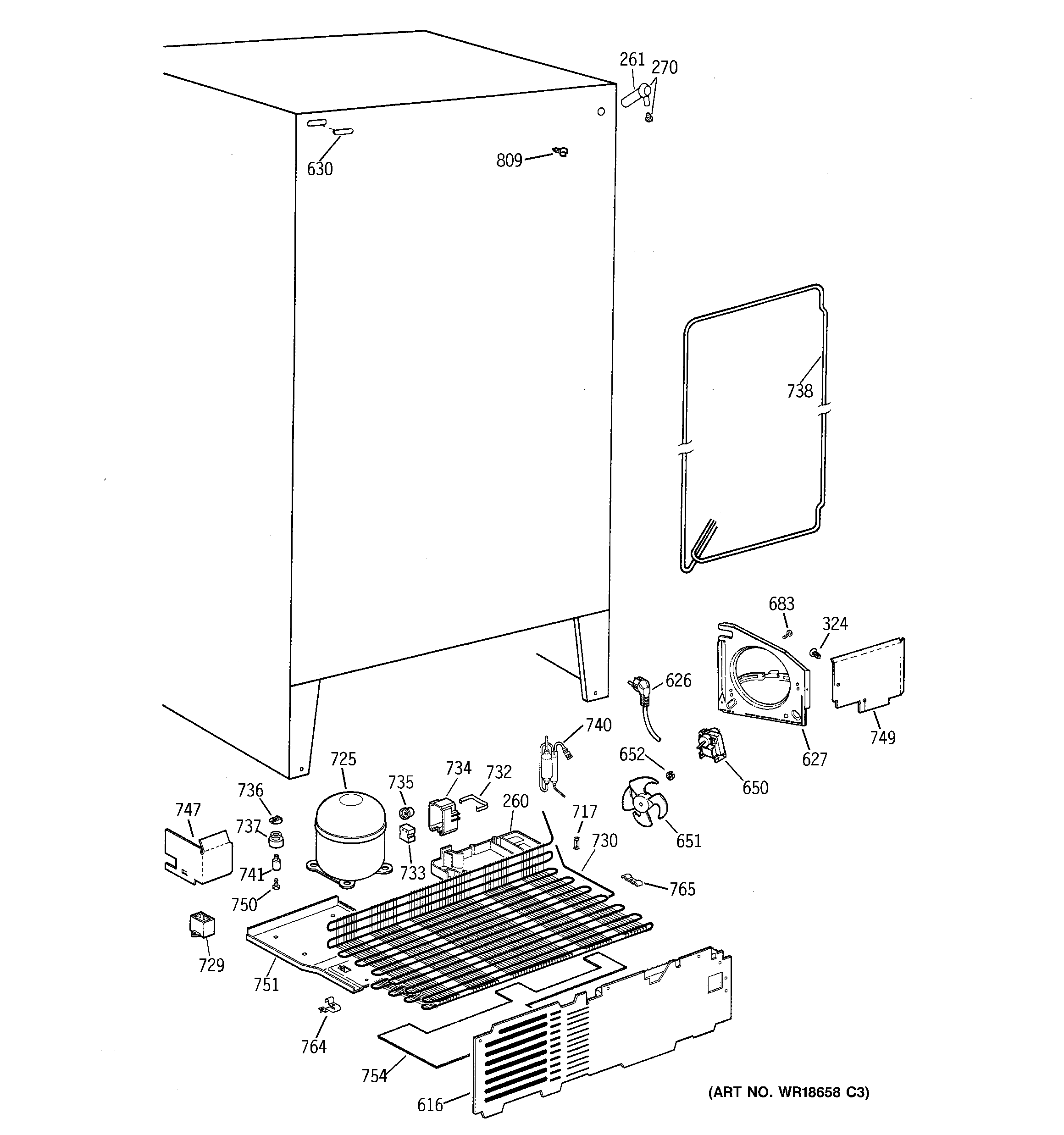 Hotpoint CSX22GABGAA unit parts diagram