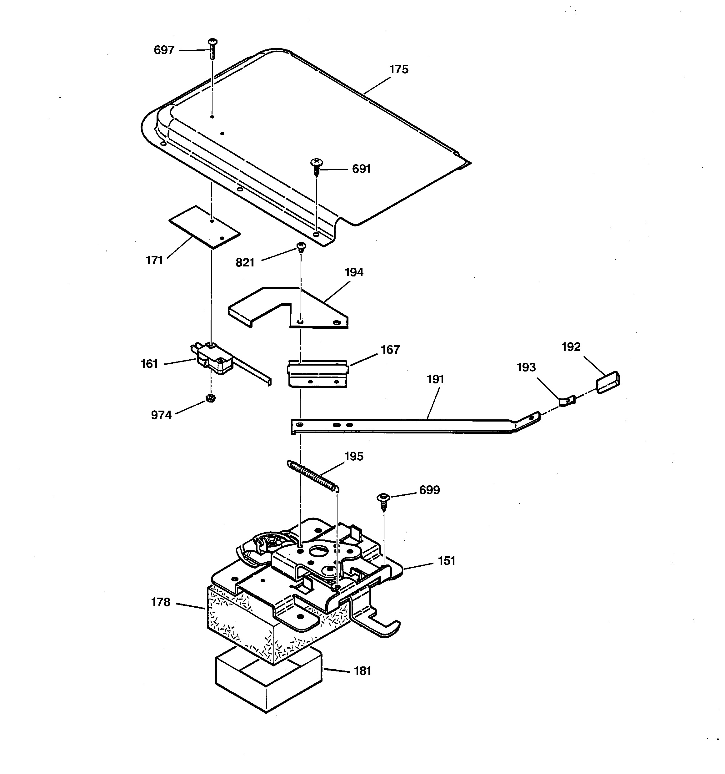 Hotpoint RB756GT5WW door lock diagram