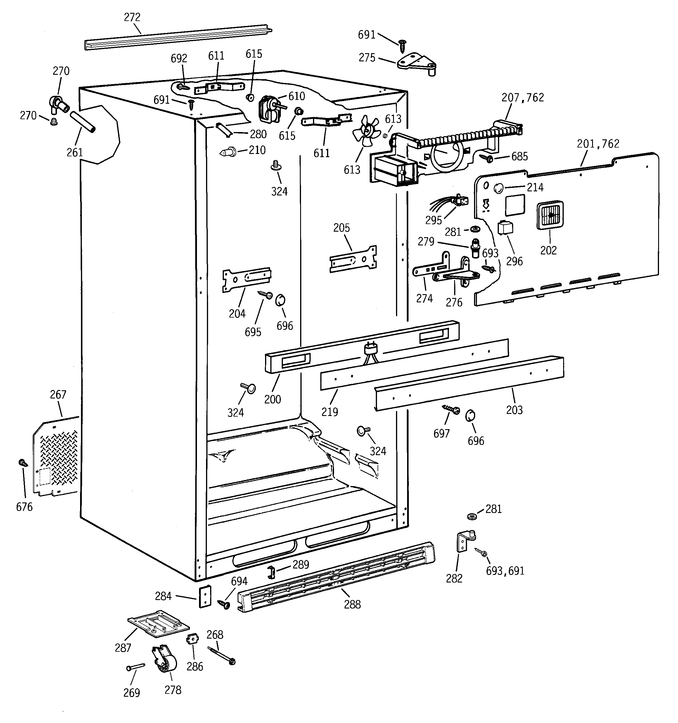Hotpoint CTG21GADARWW cabinet diagram