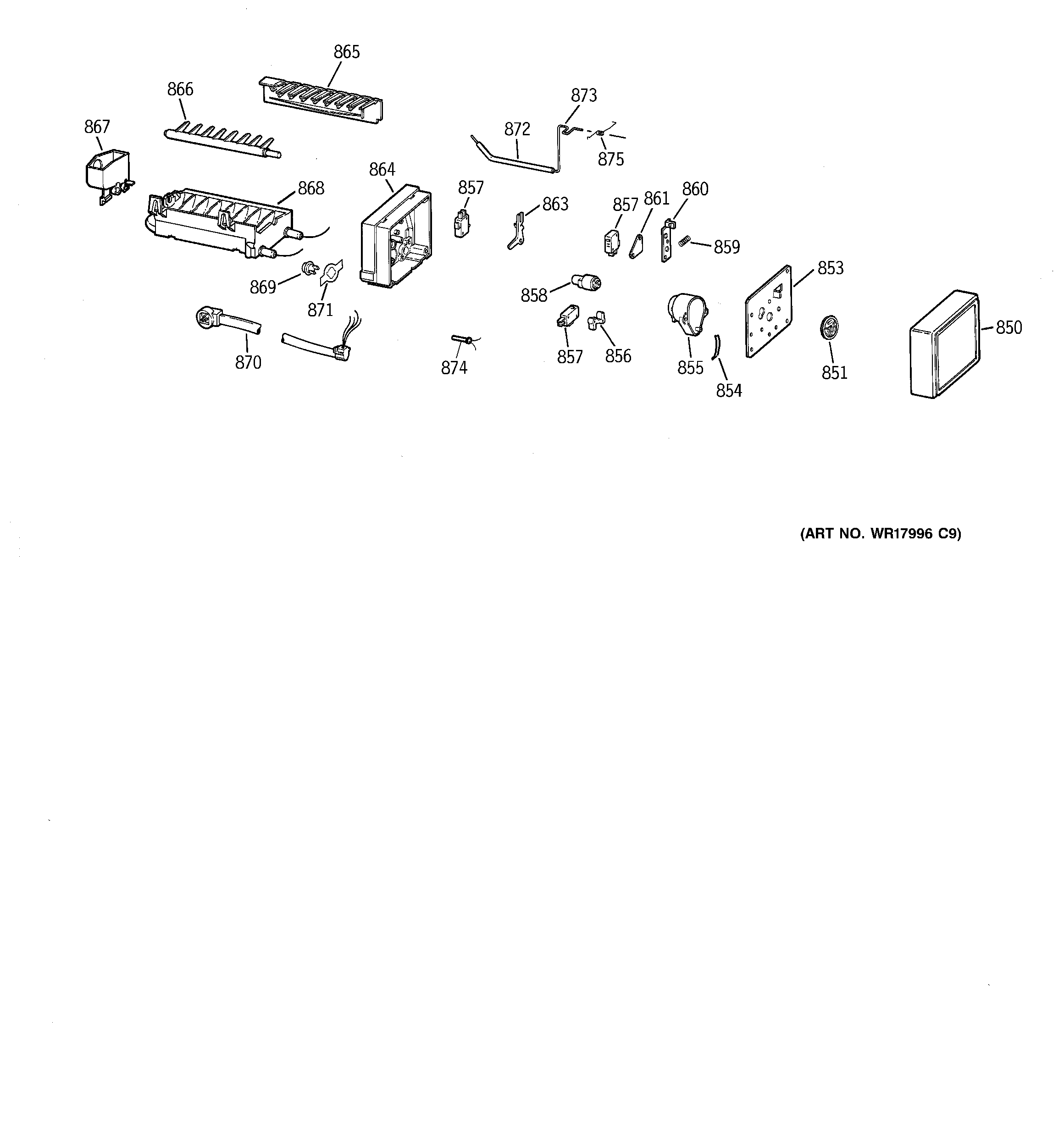 Hotpoint CSX22BCBBWH icemaker wr30x0327 diagram