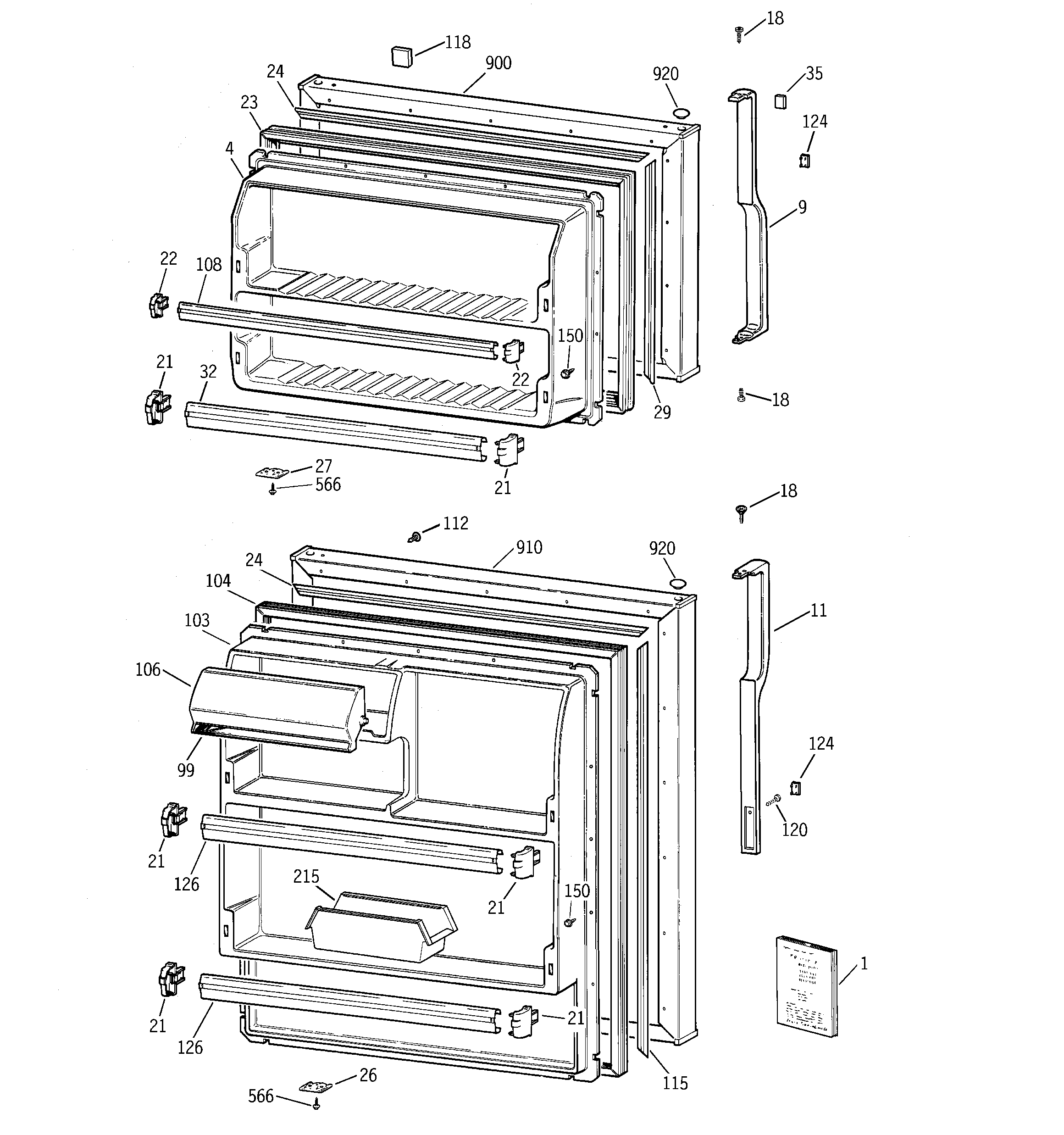 Hotpoint CTG16EACBRWW doors diagram