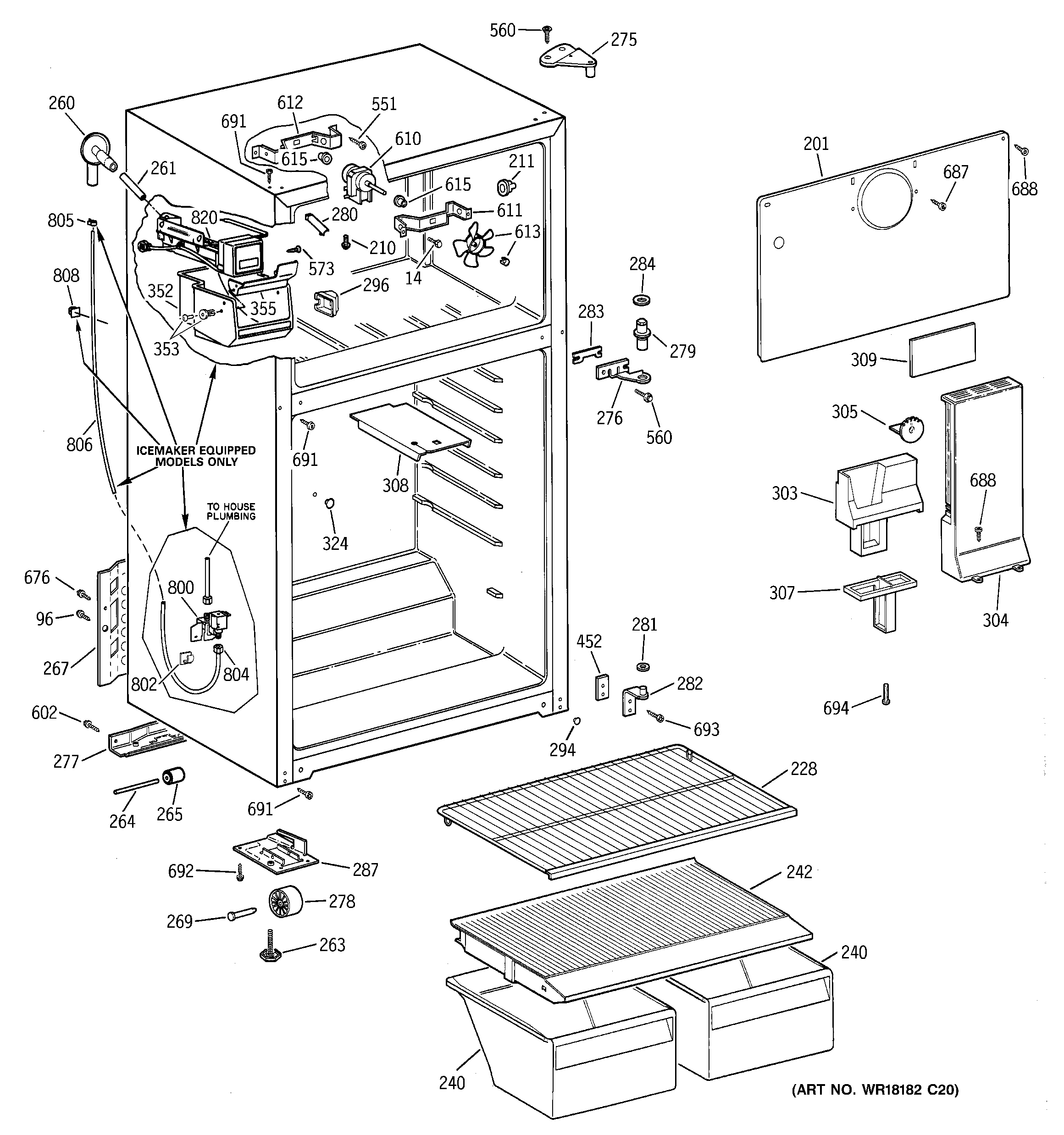 Hotpoint CTX16CIBMRAA cabinet diagram