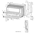 Hotpoint CTX18GACCRWW freezer door diagram