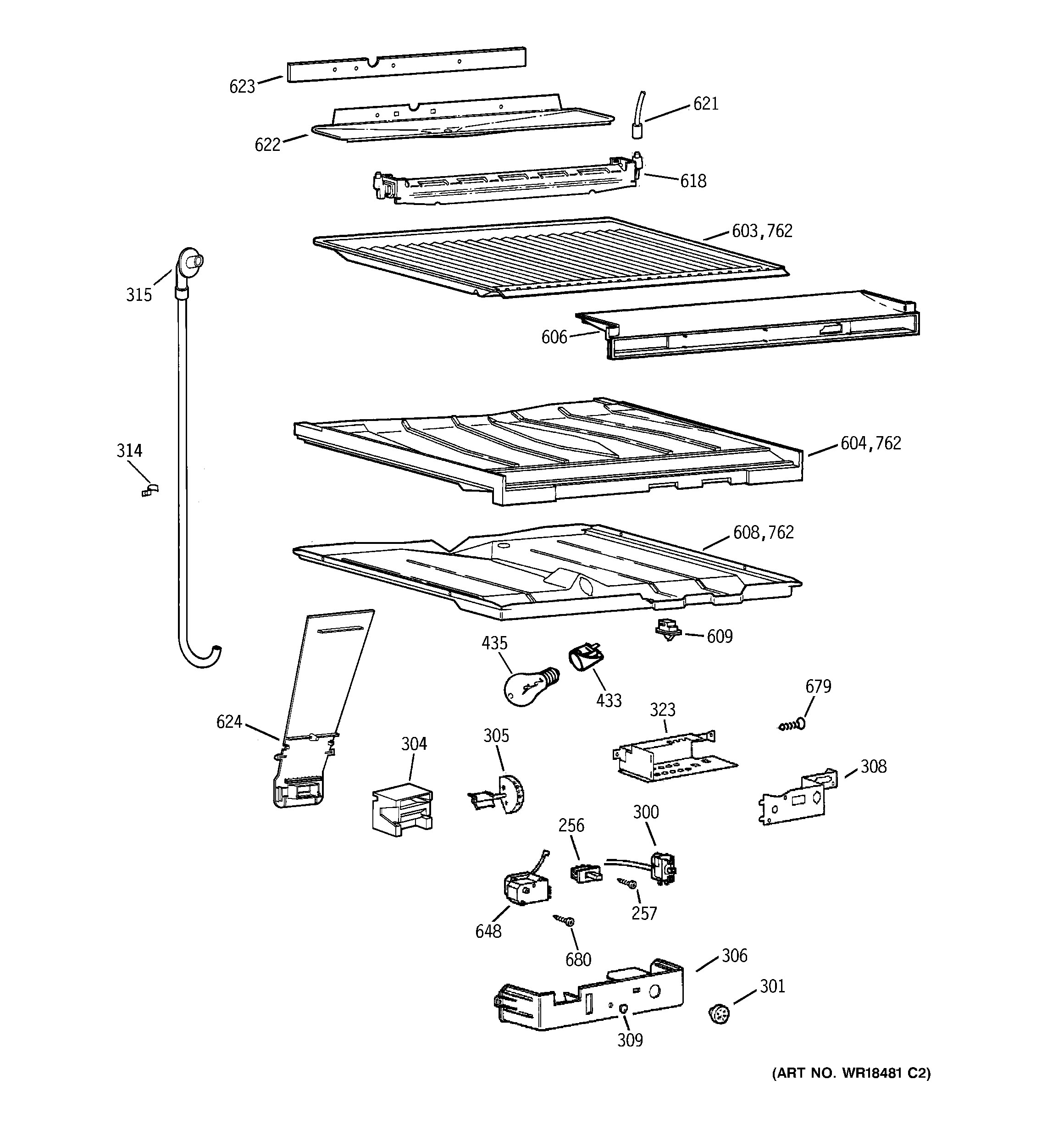 Hotpoint CTX21GICBRAA compartment separator parts diagram