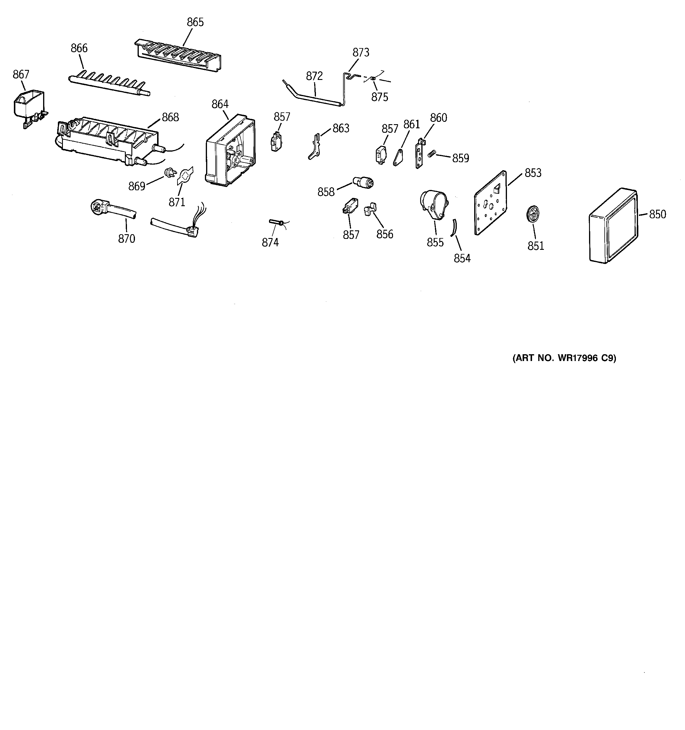 Hotpoint CTX21GICBRAA icemaker wr30x0327 diagram
