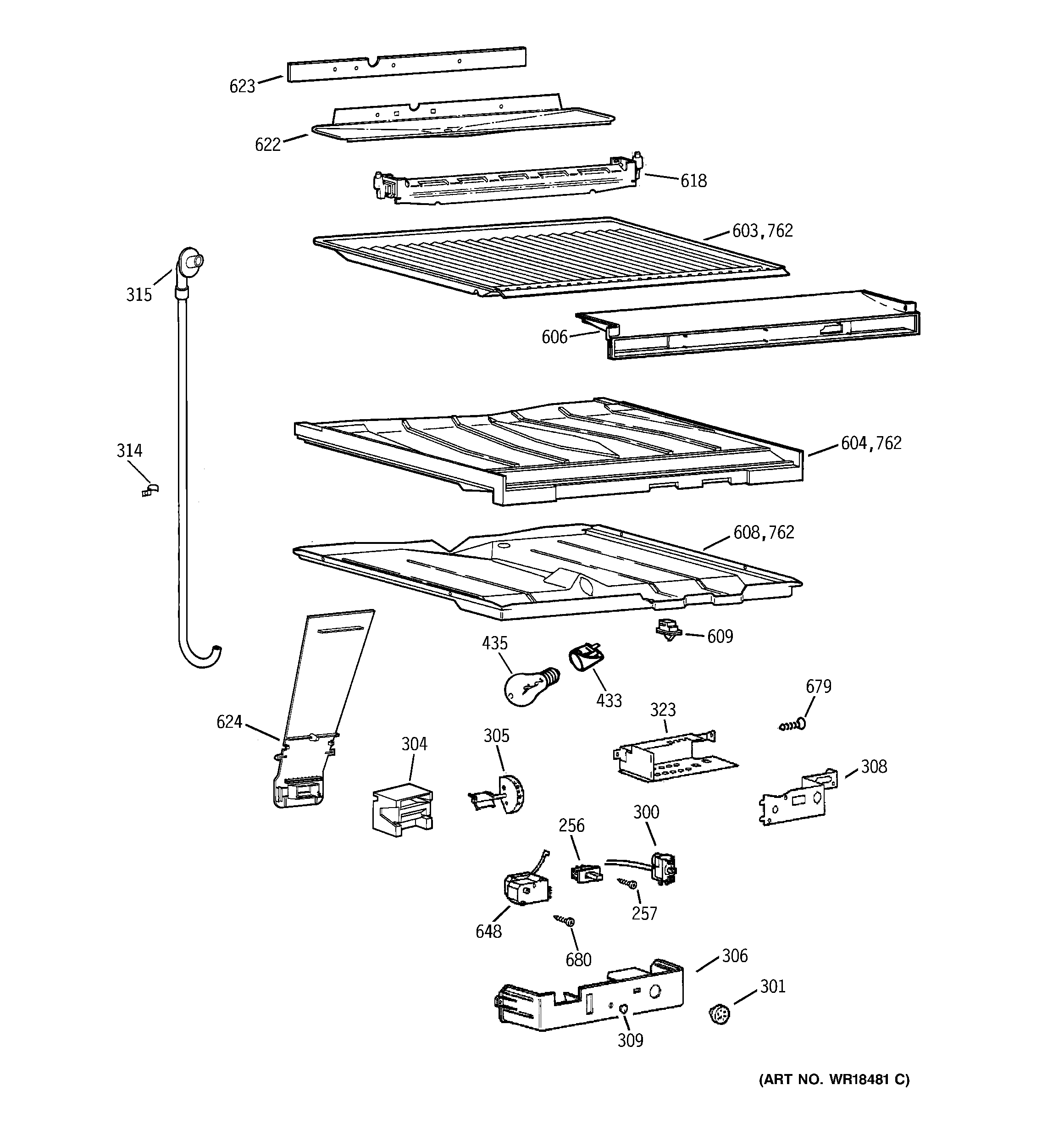 Hotpoint CTX18GICCRAA compartment separator parts diagram