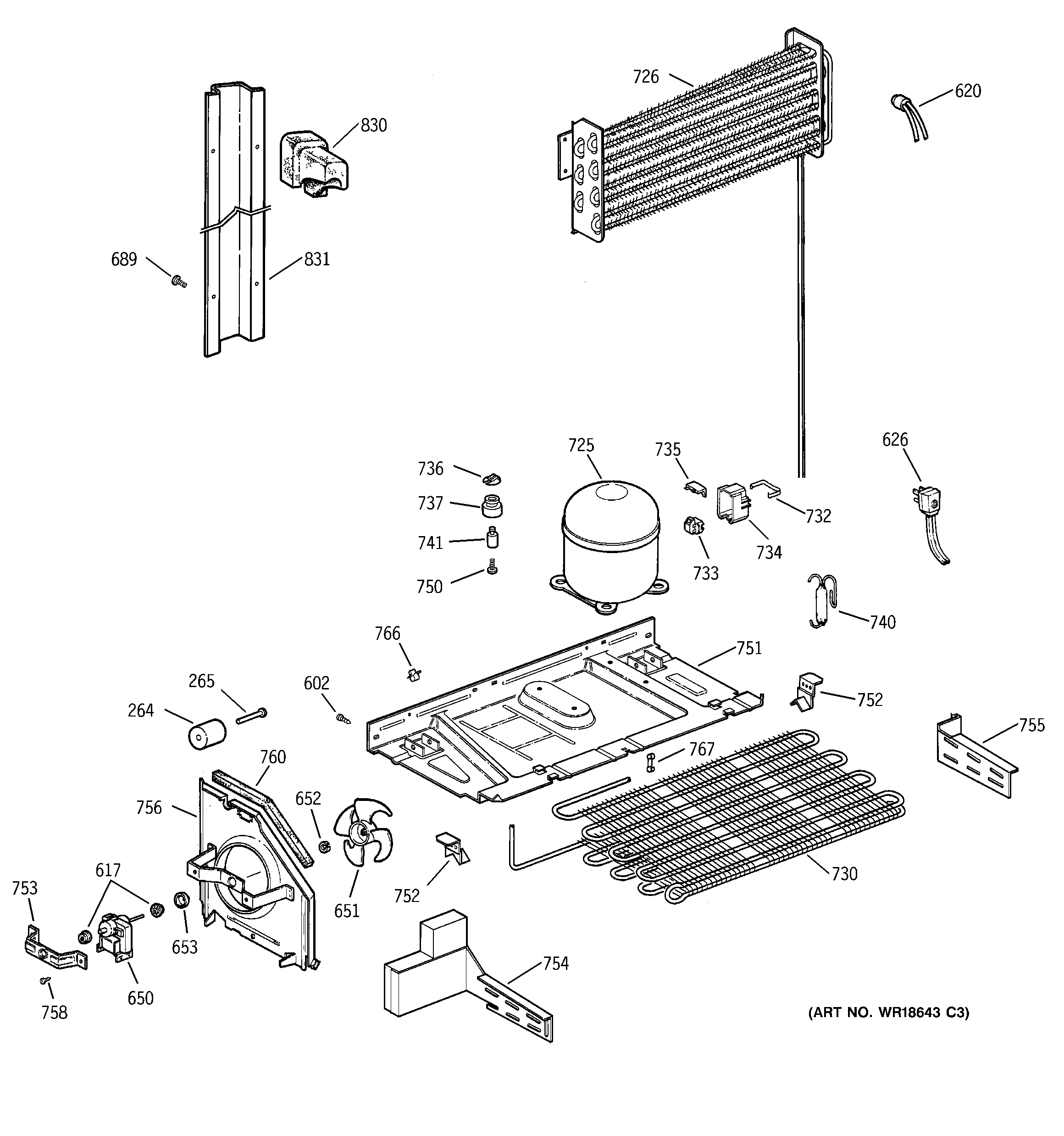 Hotpoint CTX18DABRRAA unit parts diagram