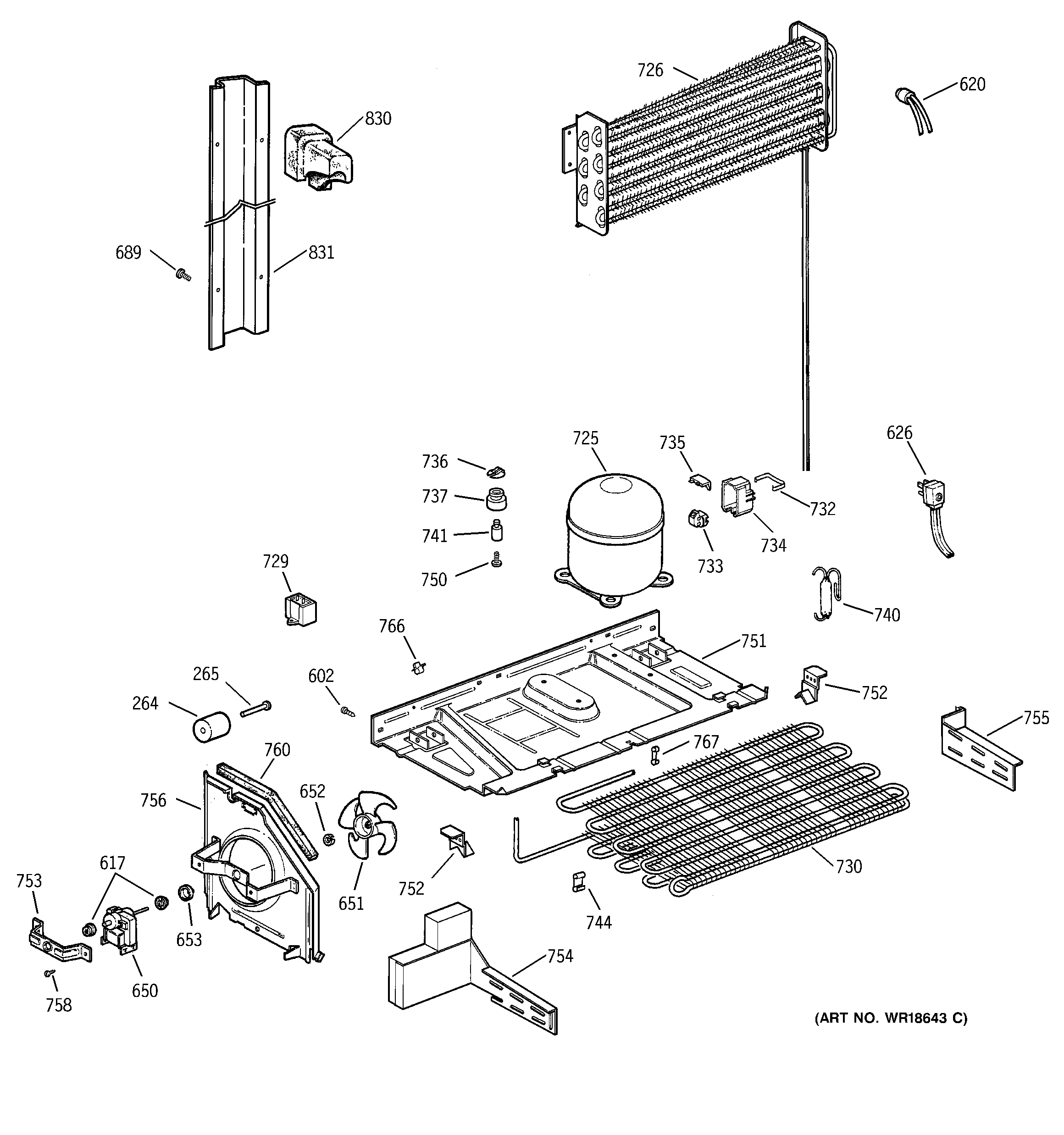 Hotpoint CTX21HABRRAA unit parts diagram