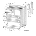 Hotpoint CTX21DABRRAA fresh food door diagram