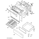 Hotpoint RGB745BEA3AD door & drawer parts diagram