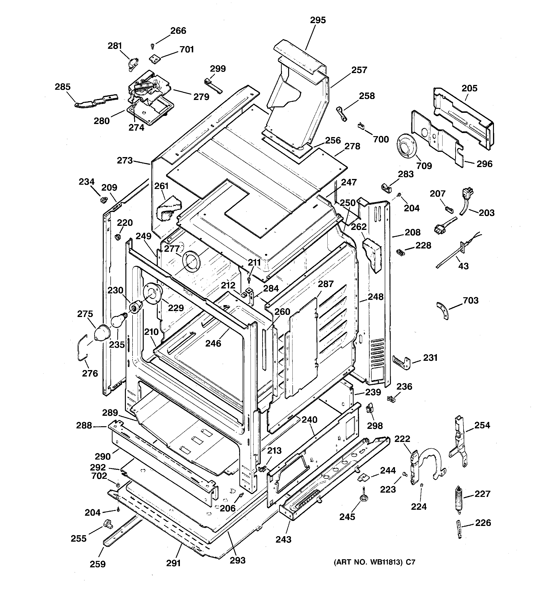 Hotpoint RGB845WEC1WW body parts diagram