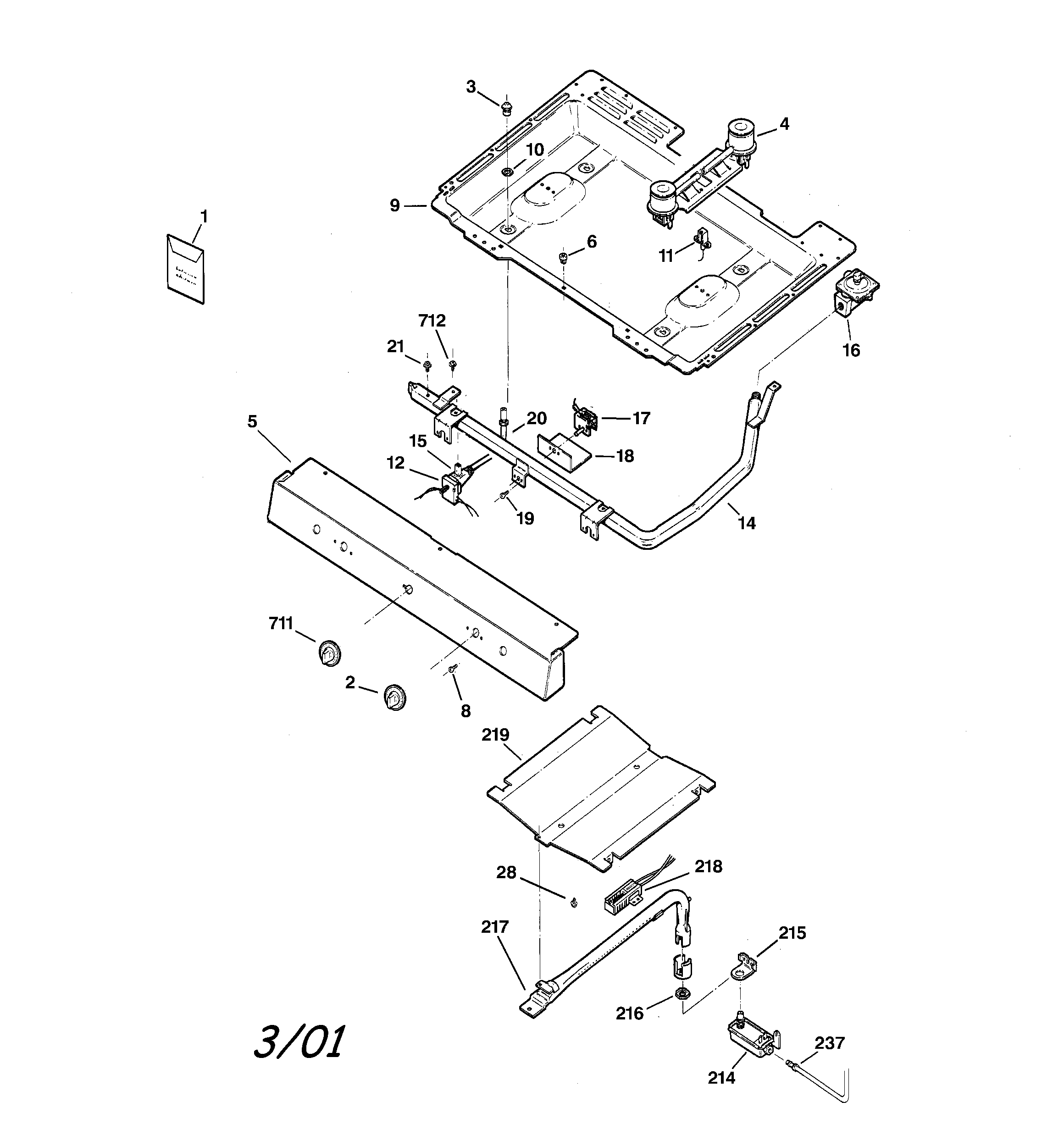 Hotpoint RGB524PEA2AD gas & burner parts diagram