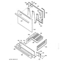 Hotpoint RGB508PEA2WH door & drawer parts diagram