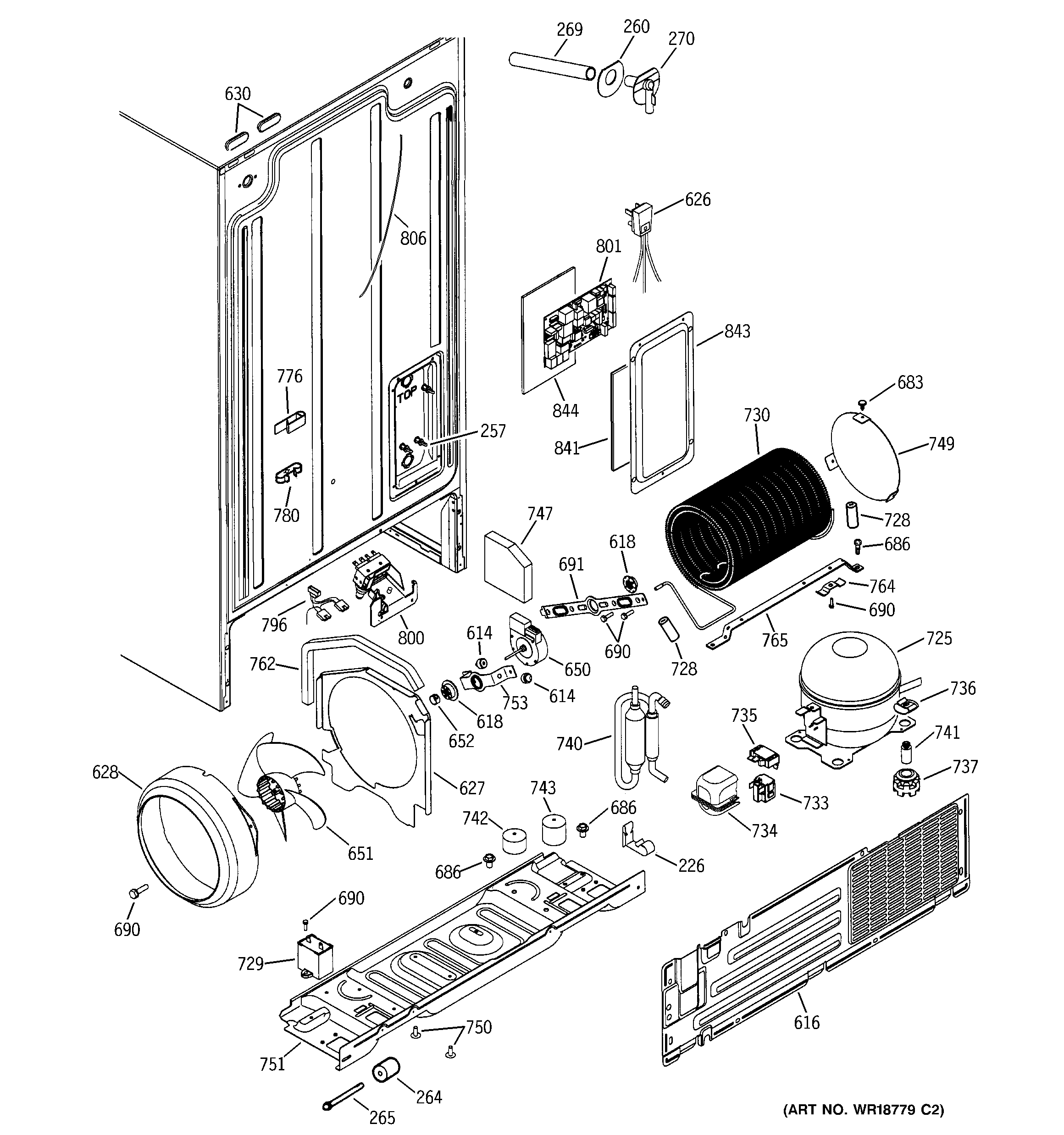 Hotpoint HSS22DDMAWH unit parts diagram