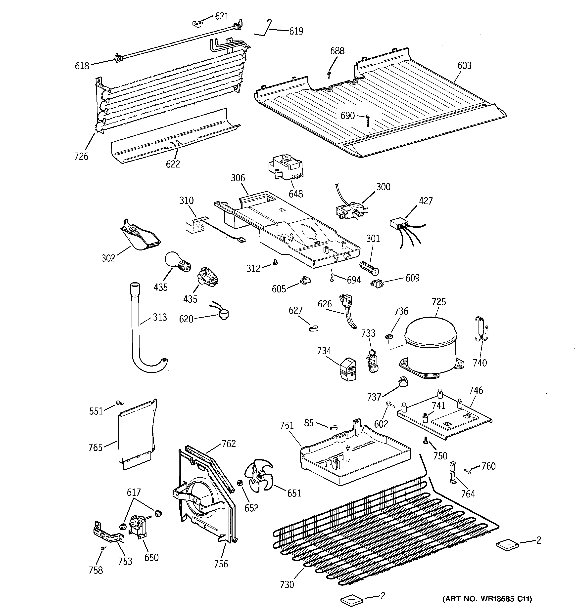 Hotpoint HTG16BBMCRWW unit parts diagram