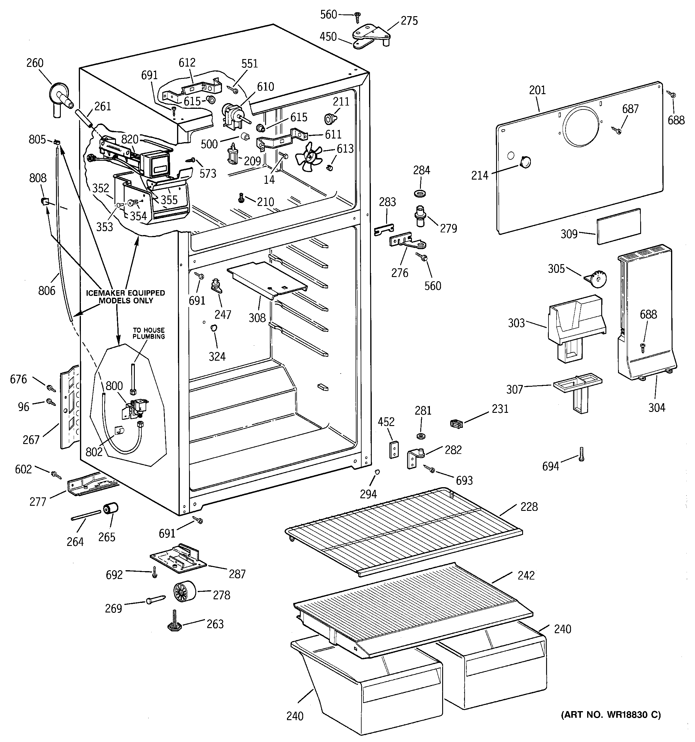 Hotpoint HTS15BCMBLWW cabinet diagram