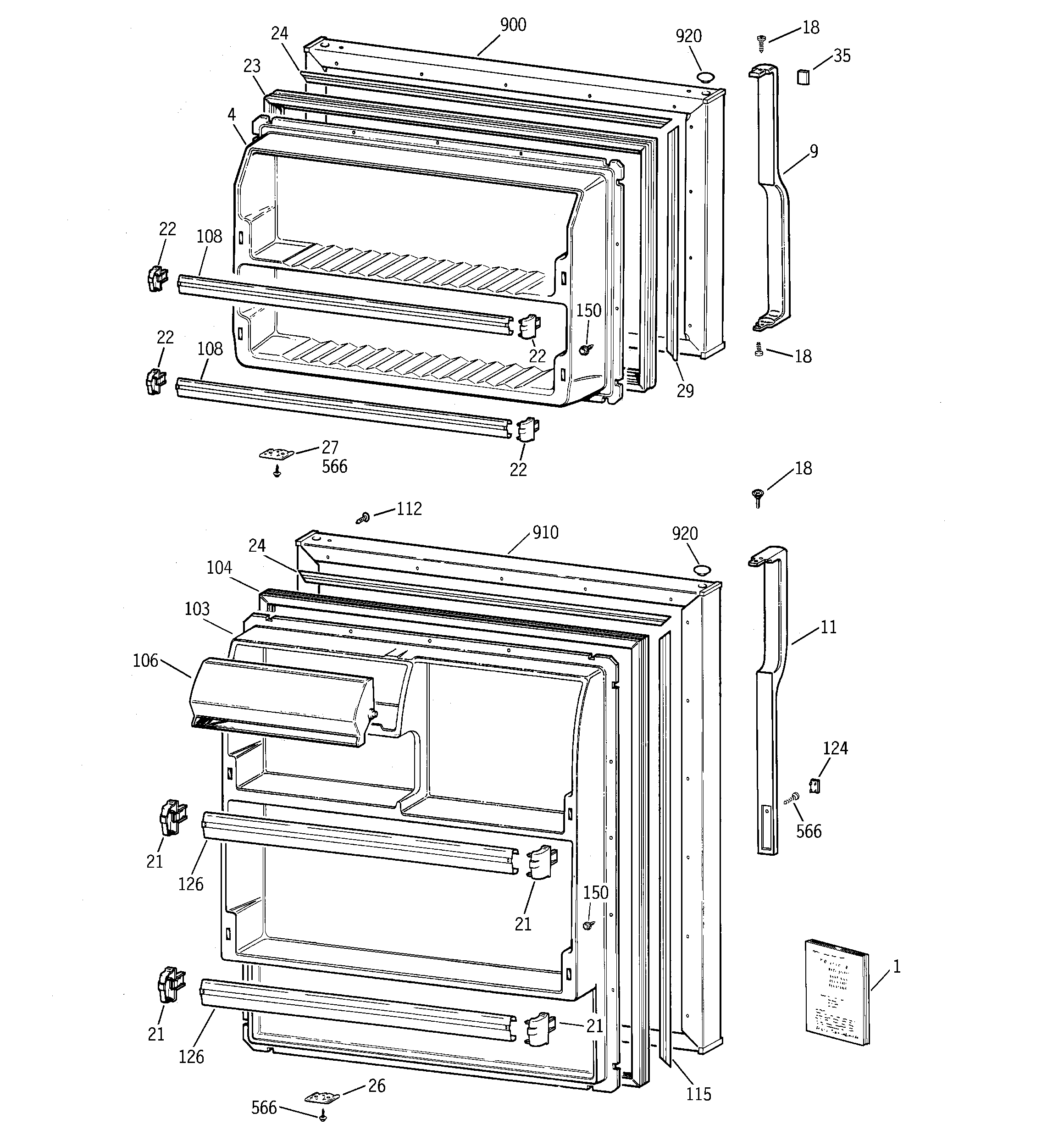 Hotpoint HTS17BCMBLWW doors diagram