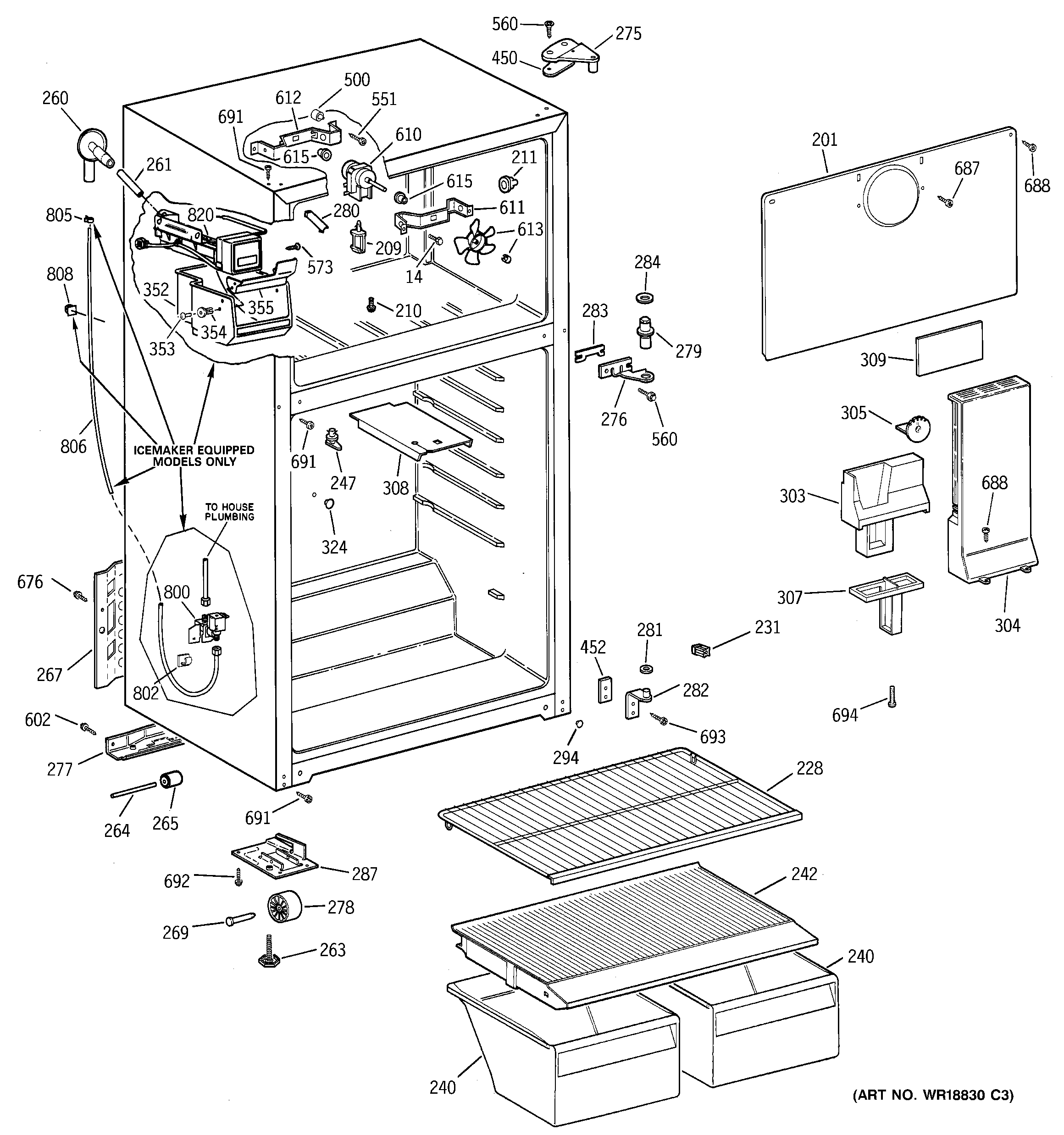 Hotpoint HTS17BCMBLWW cabinet diagram