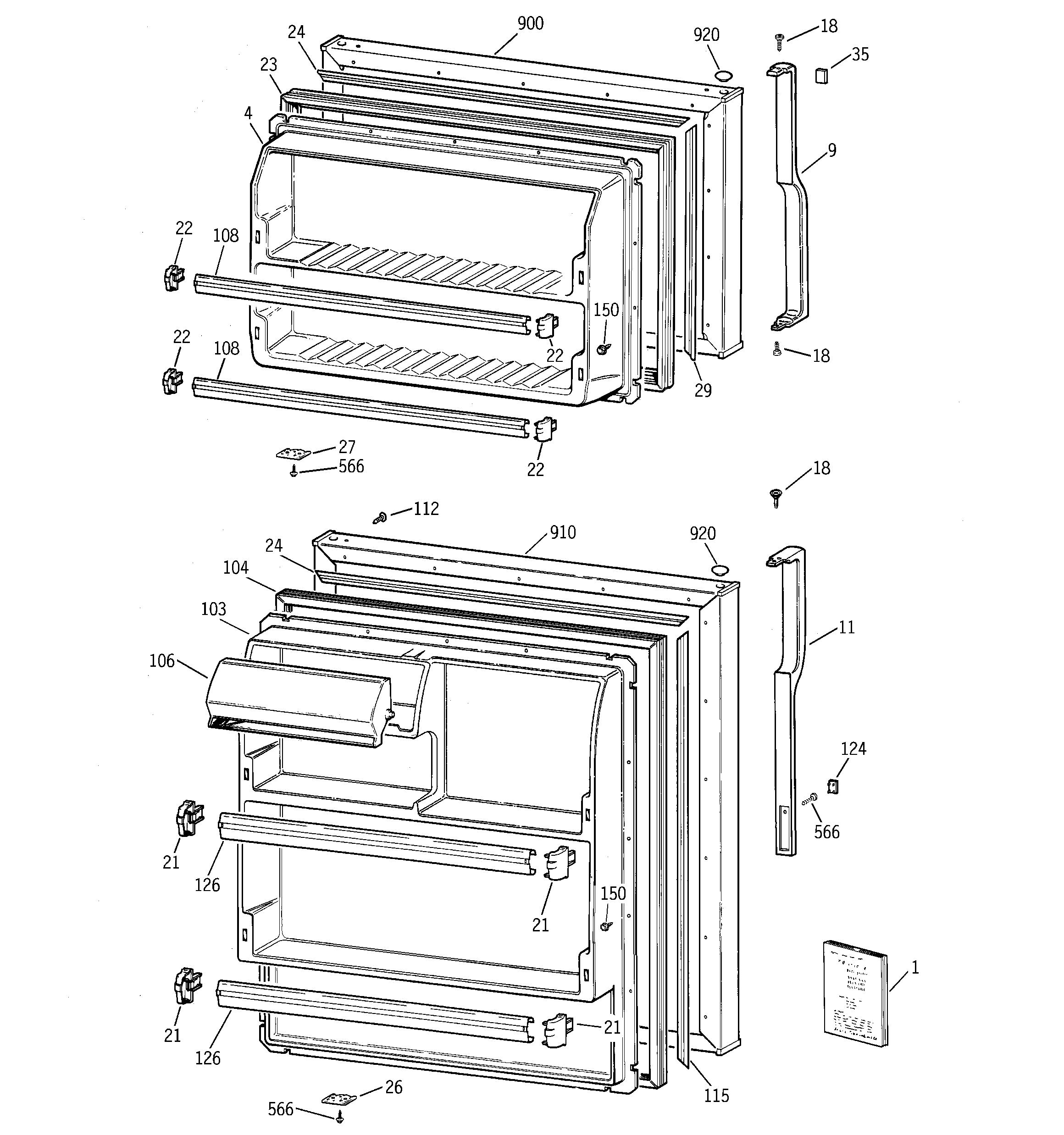 Hotpoint HTS16BBMBLAA doors diagram