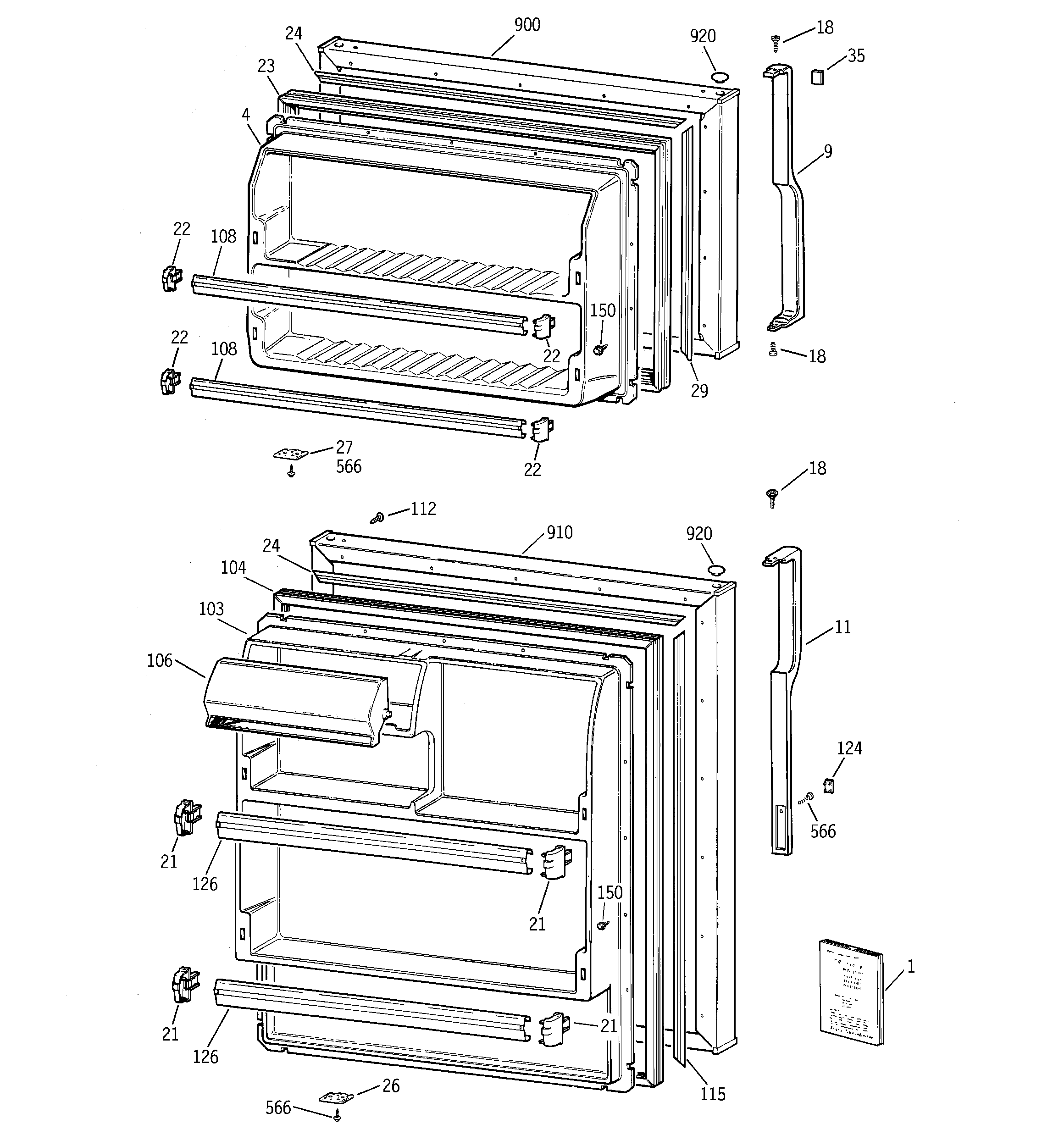 Hotpoint HTS16BCMBLWW doors diagram