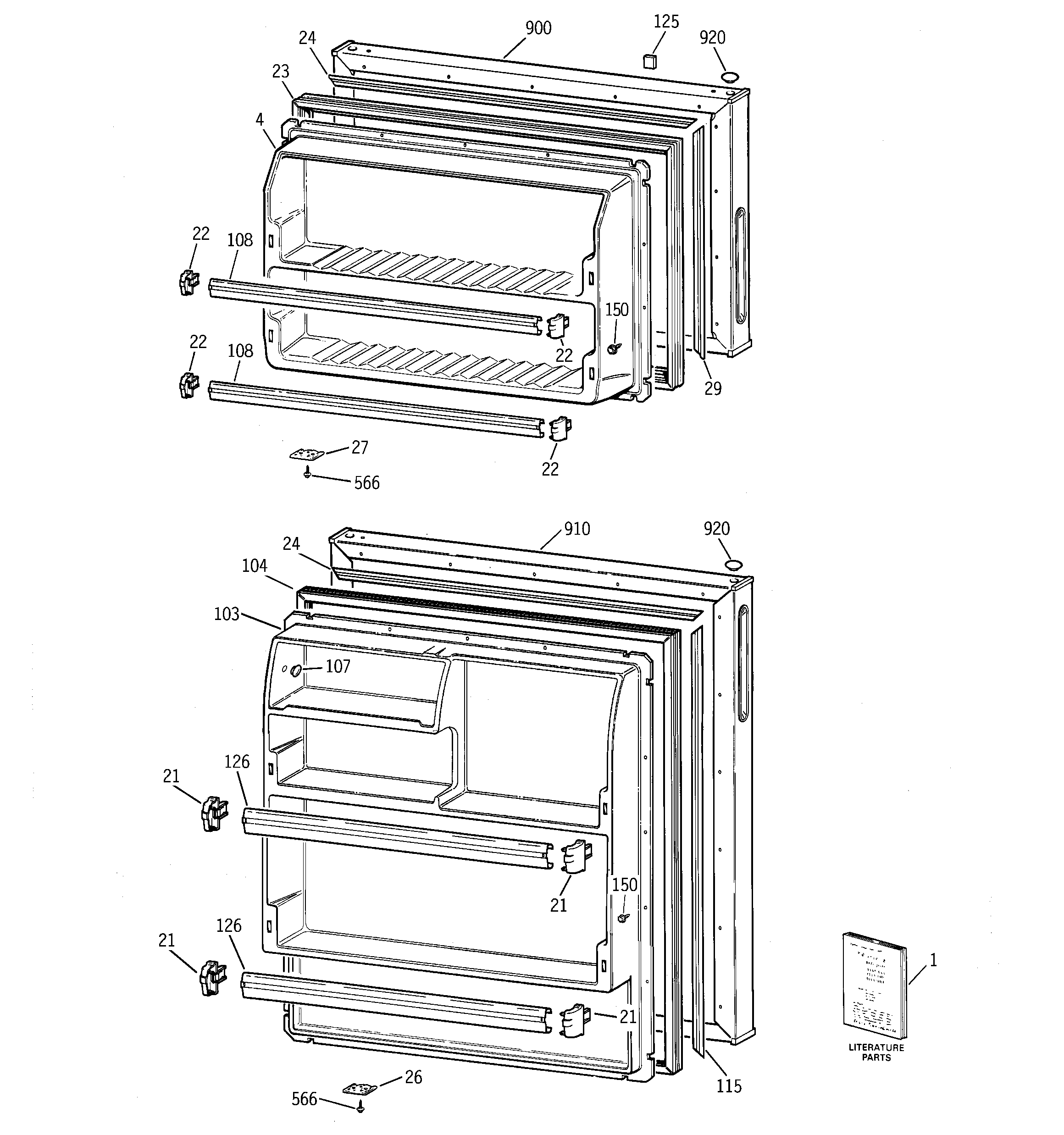 Hotpoint HTR15ABMBRAA doors diagram