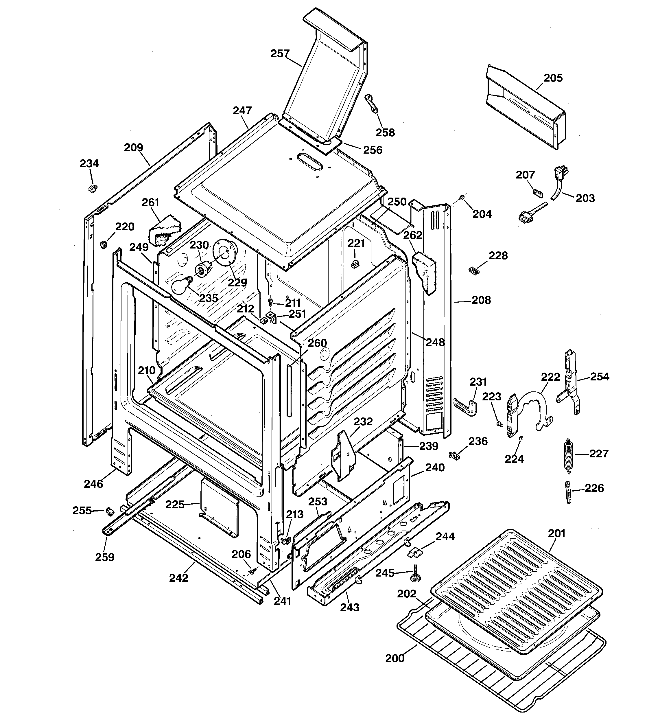 Hotpoint RGB532BEA4AD body parts diagram
