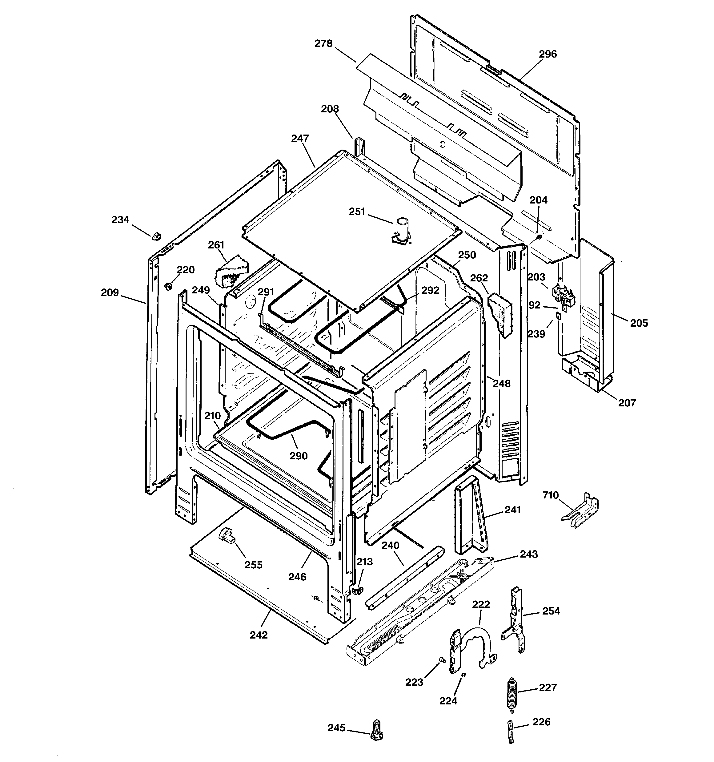 Hotpoint RB526C2WW body parts diagram