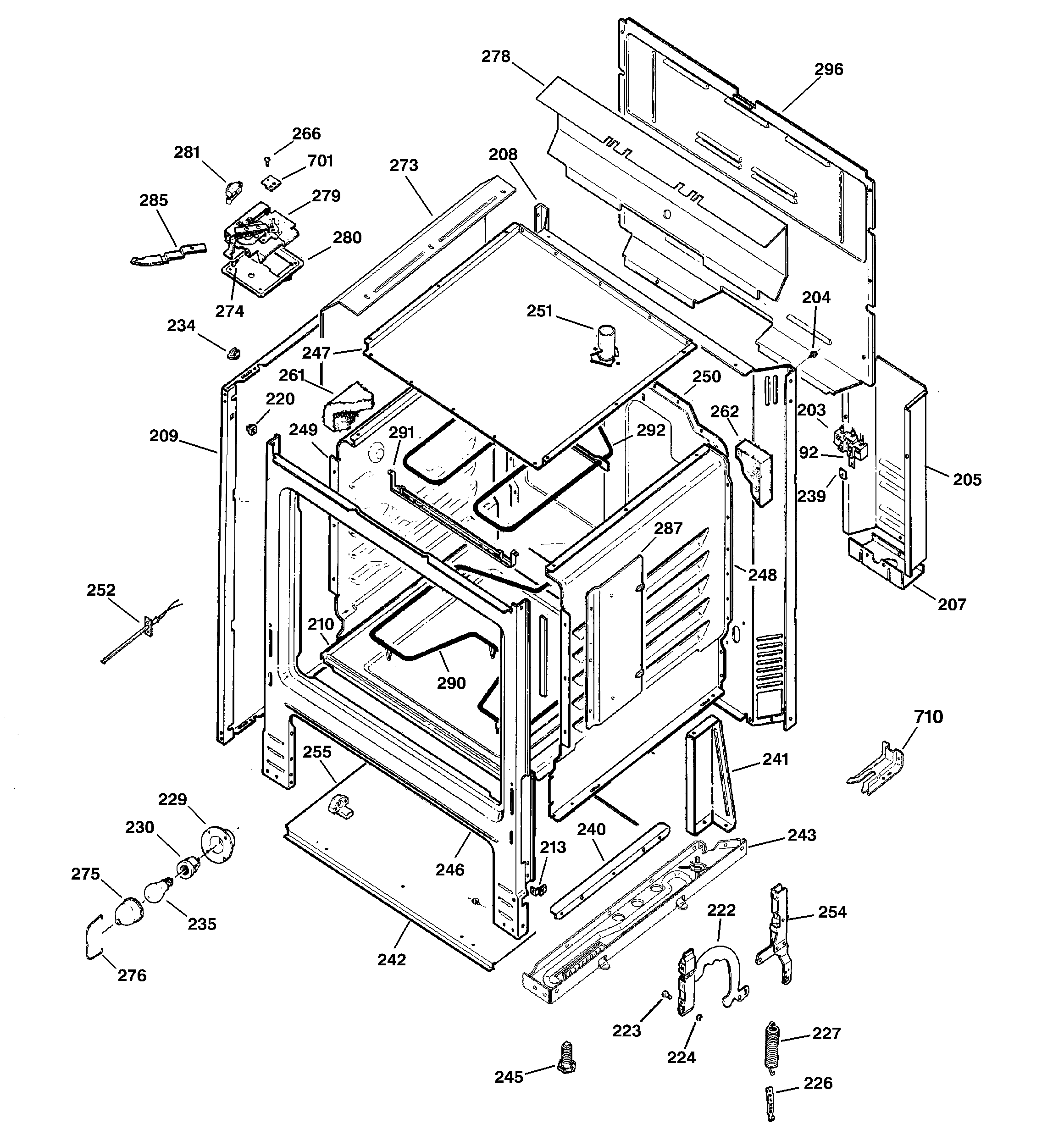 Hotpoint RB753BC1CT body parts diagram