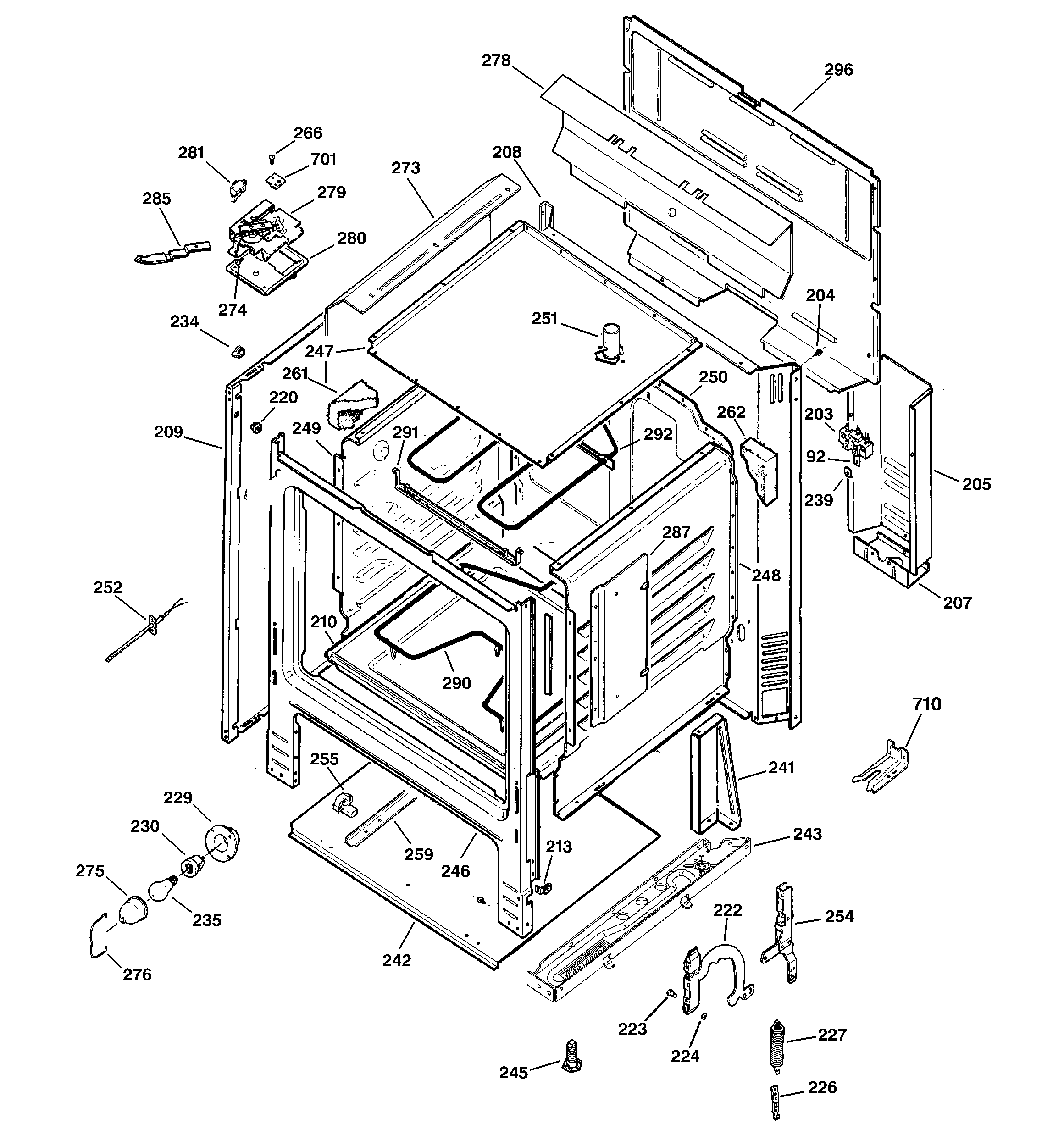 Hotpoint RB757BC2AD body parts diagram
