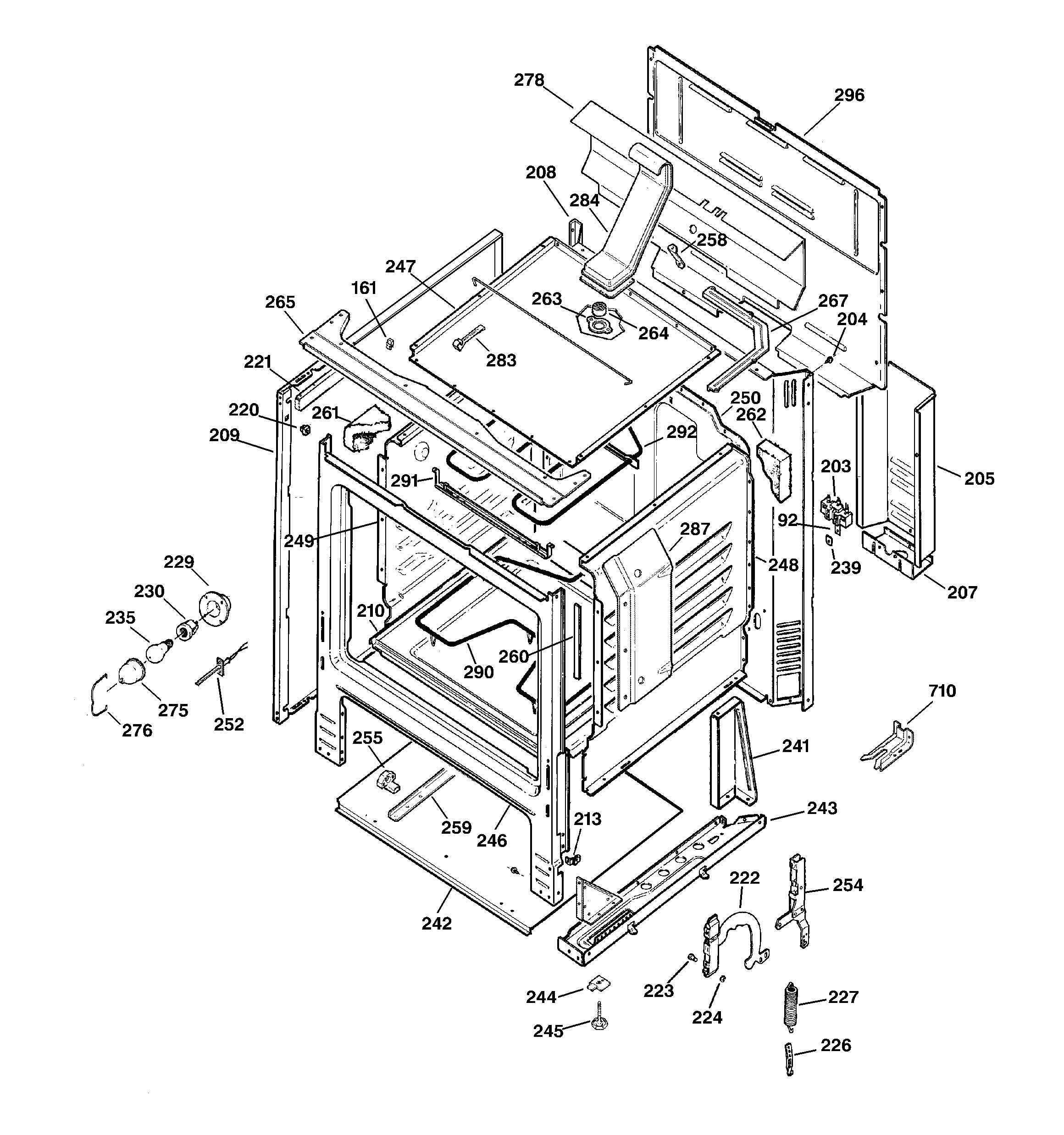 Hotpoint RB585BC1AD body parts diagram