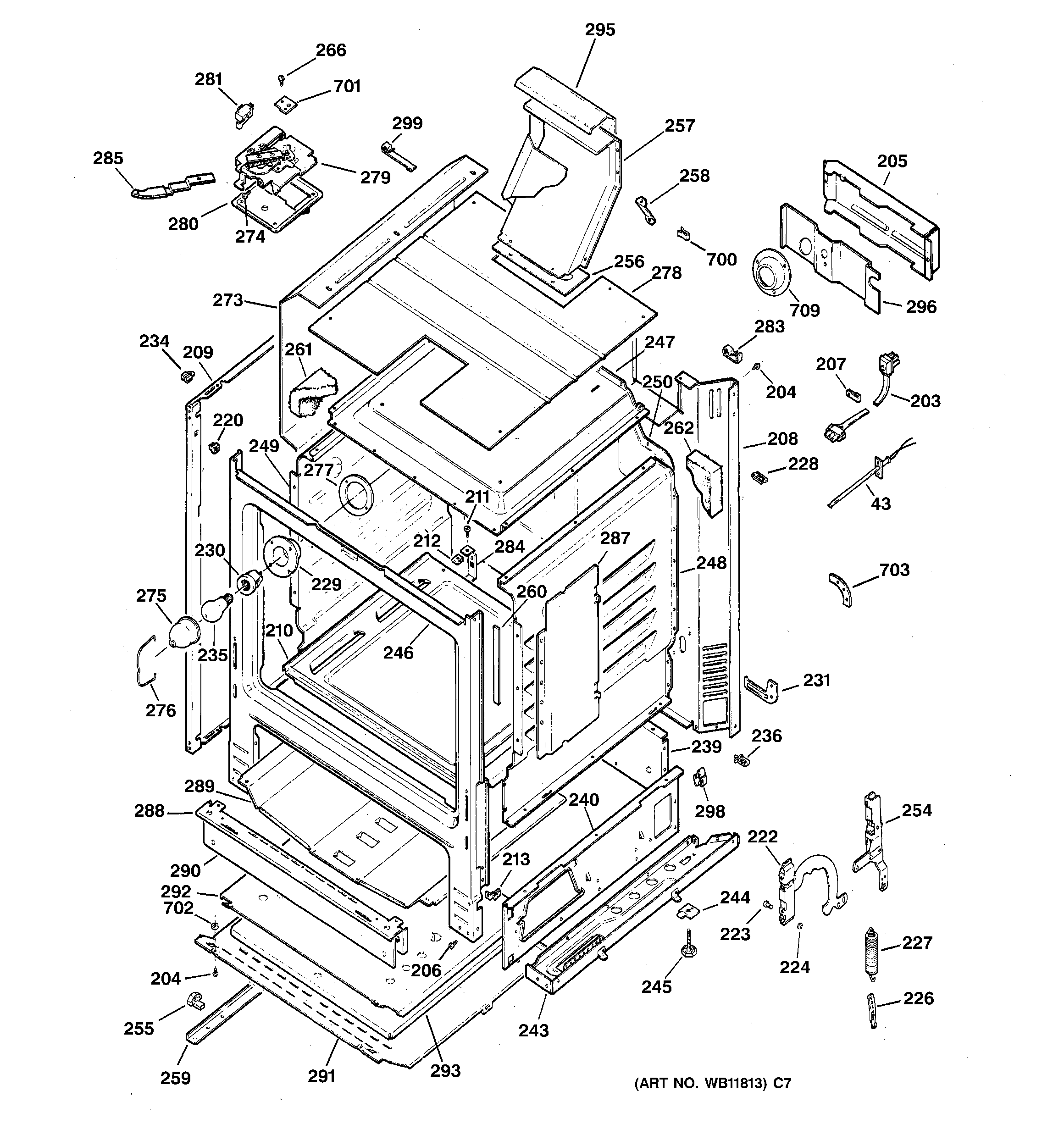 Hotpoint RGB744BEA2AD body parts diagram