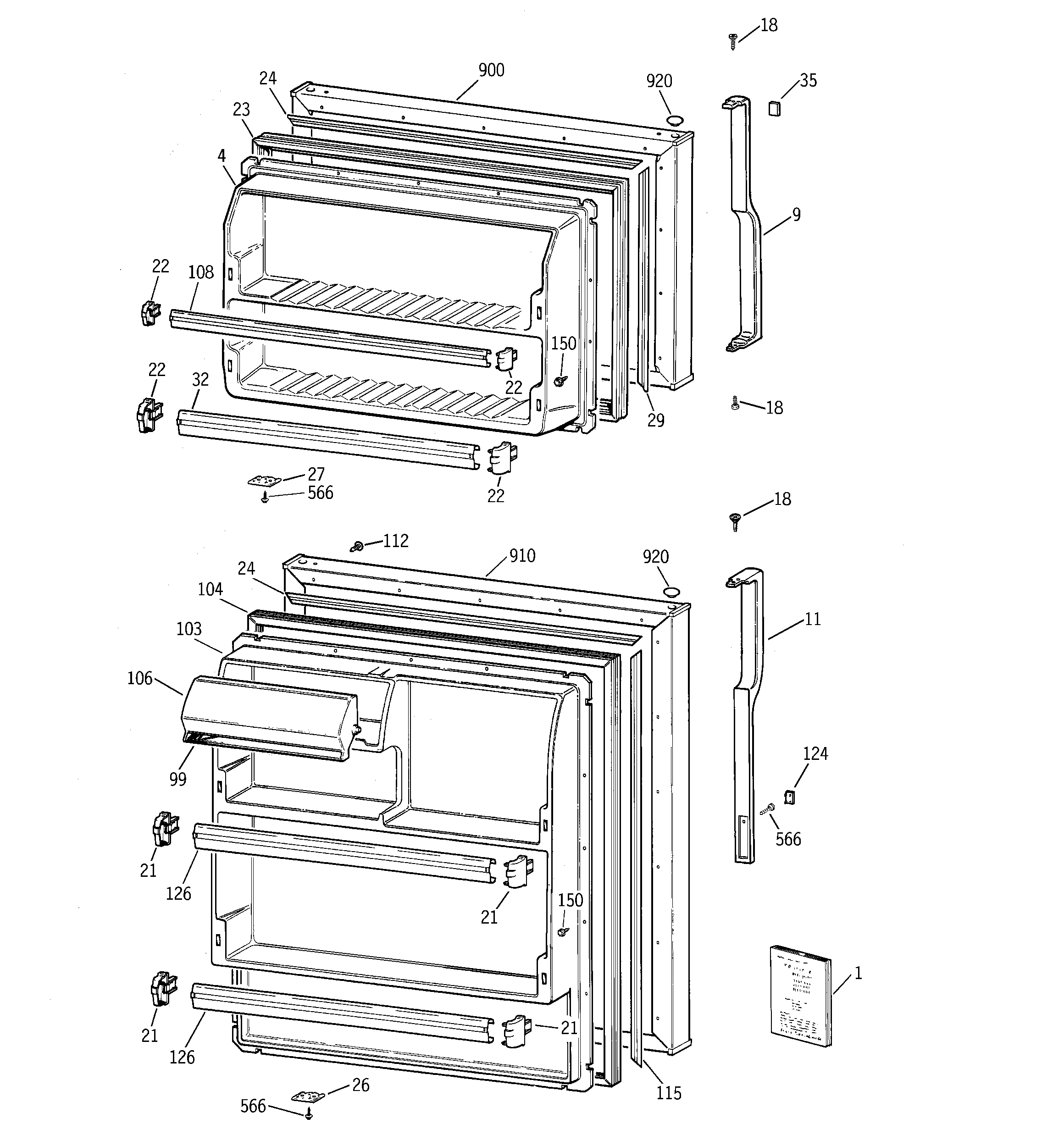 Hotpoint HTS16HBMDRAA doors diagram