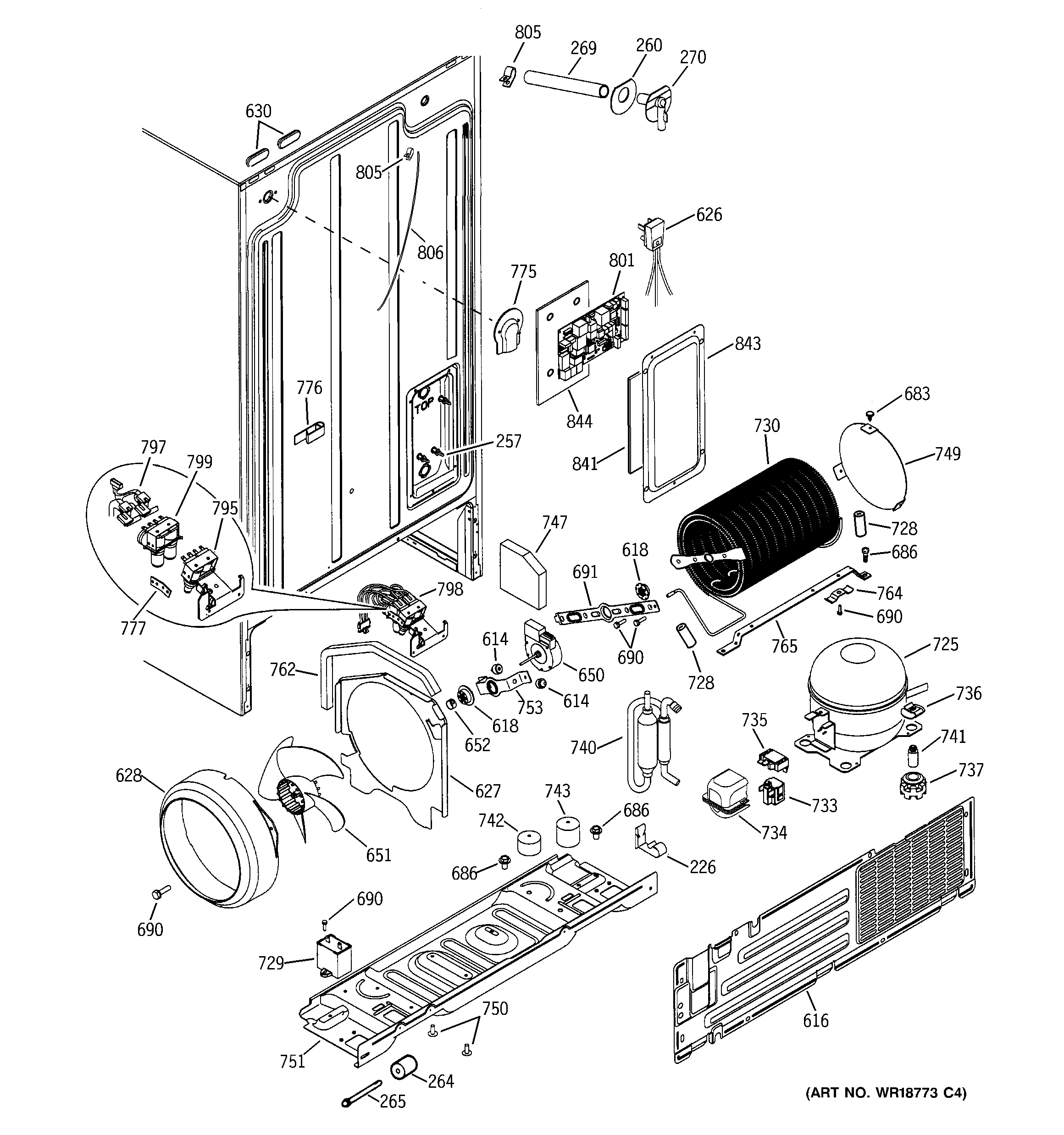 Hotpoint HST22IFMACC sealed system & mother board diagram