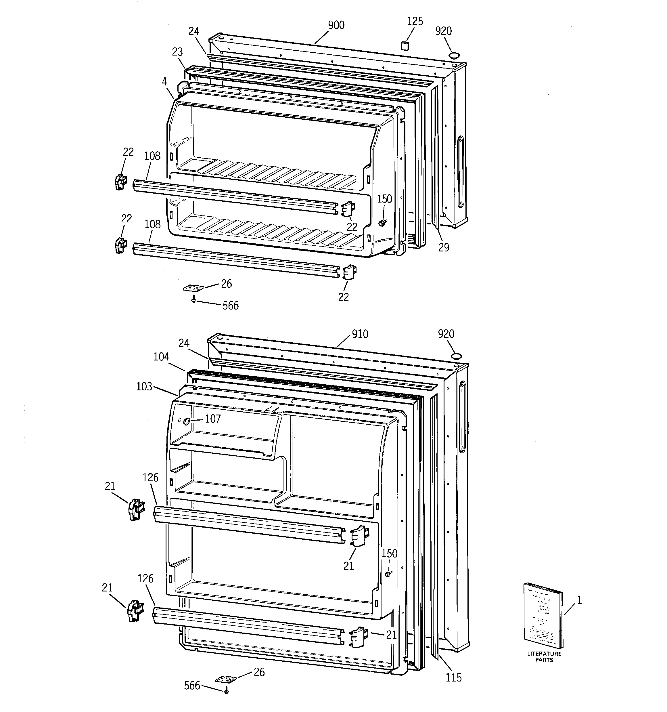 Hotpoint HTR18ABMERWW doors diagram