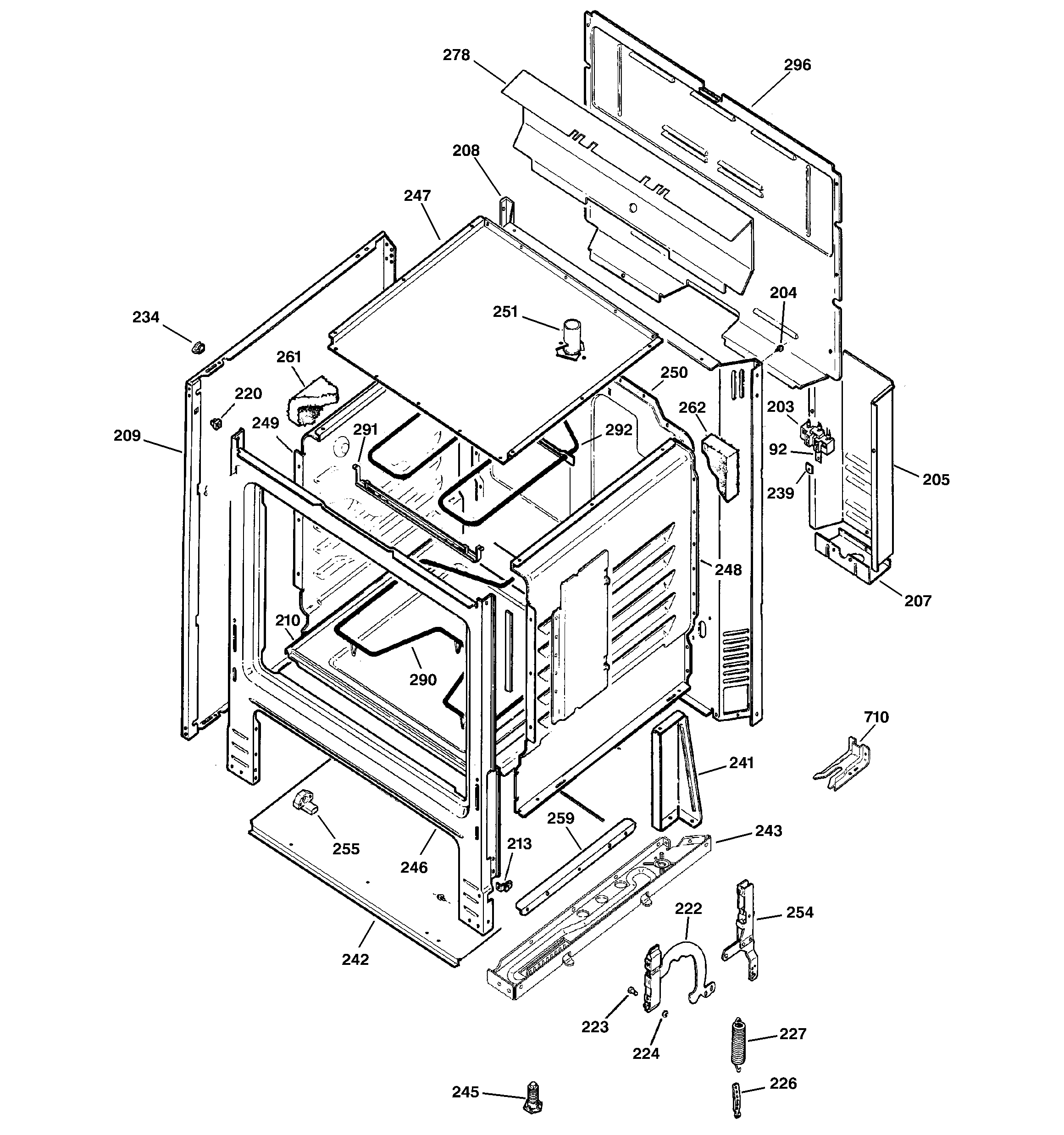 Hotpoint RB525BH2CT body parts diagram