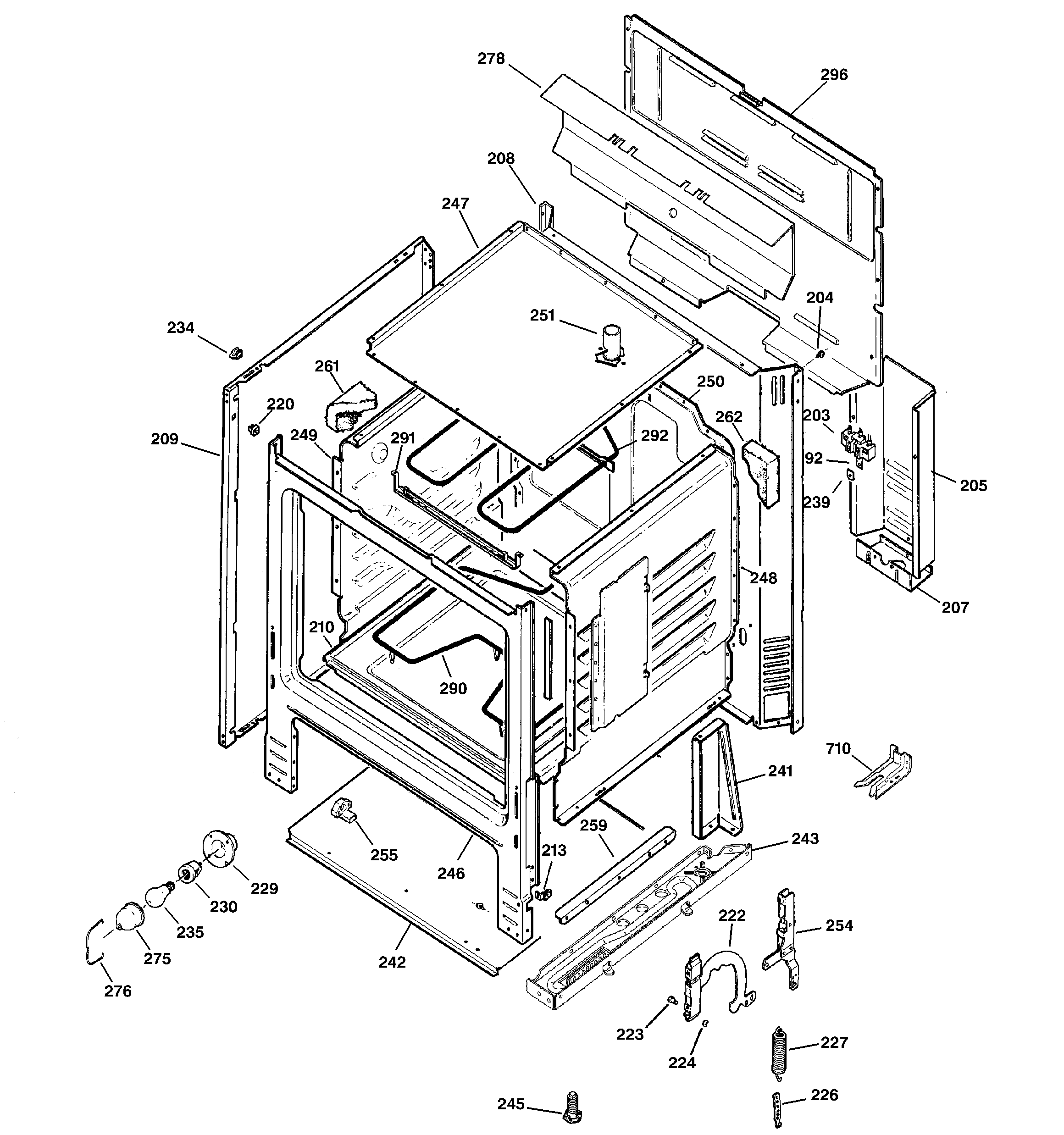 Hotpoint RB526H2WW body parts diagram