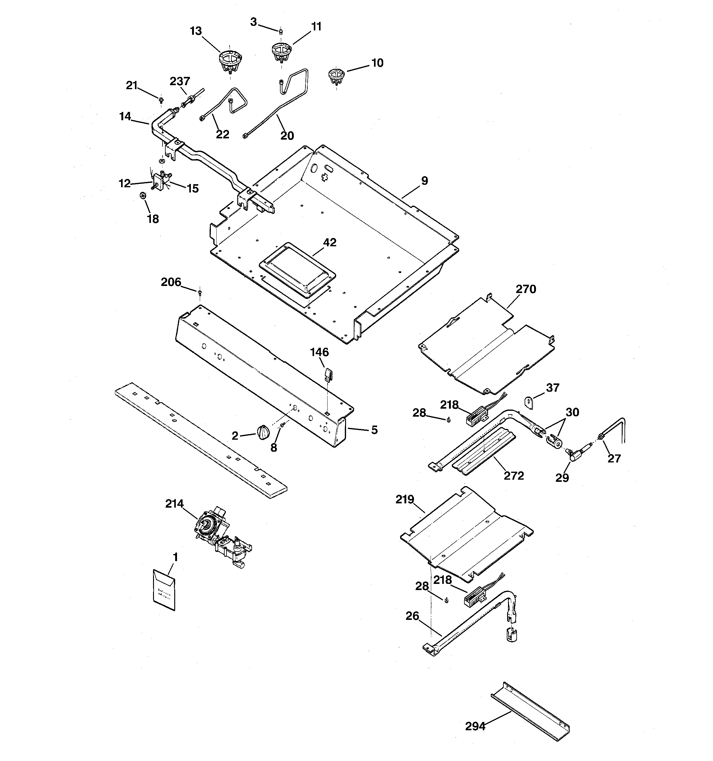 Hotpoint RGB745BEH1WH gas & burner parts diagram